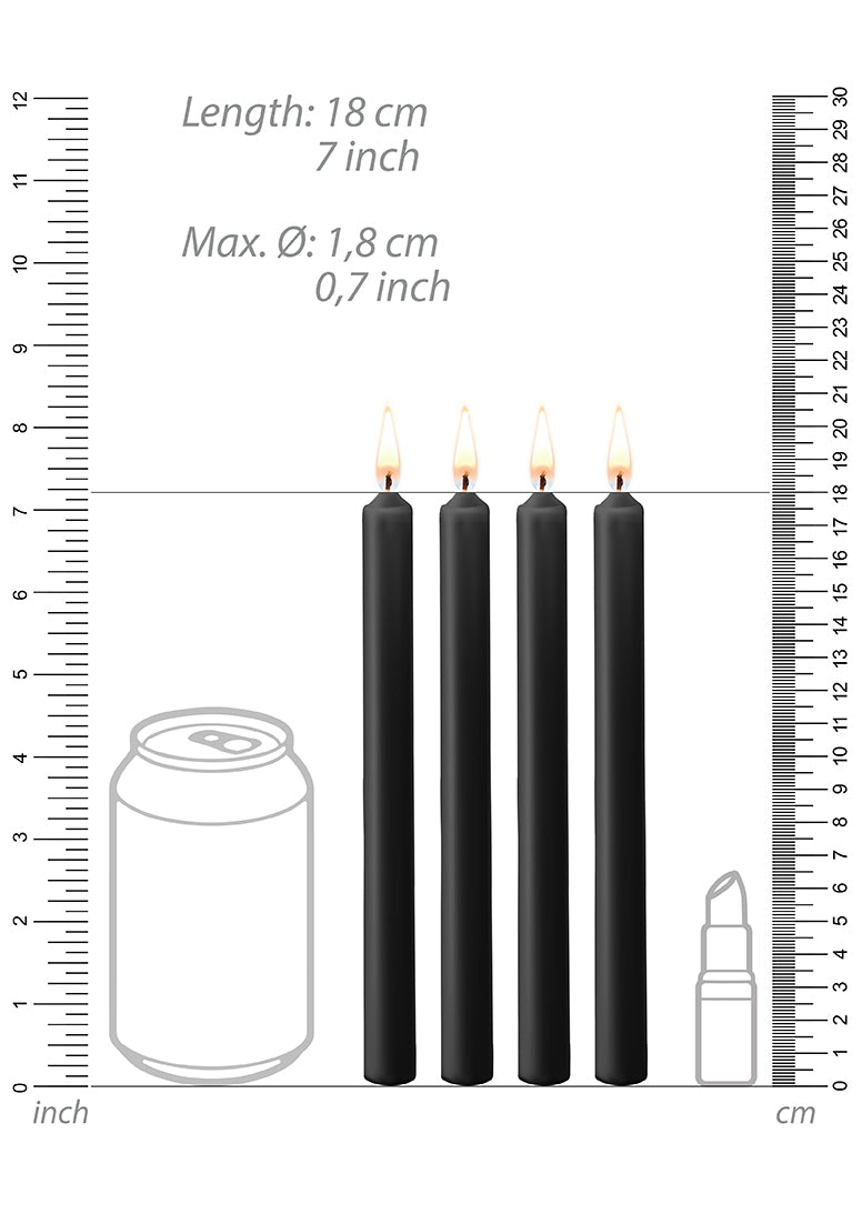 Teasing Wax Candles Large - Blk - 4-Pack - Not Very Vanilla