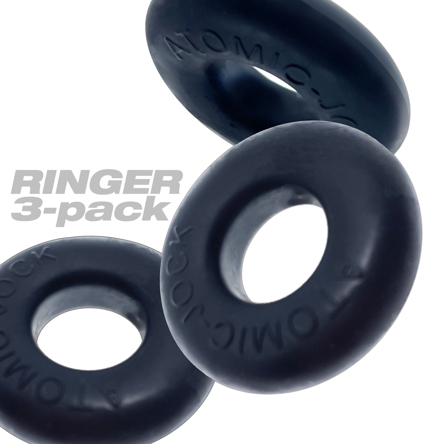 Ringer Cockring 3 Pack - Small - Night Black - Not Very Vanilla