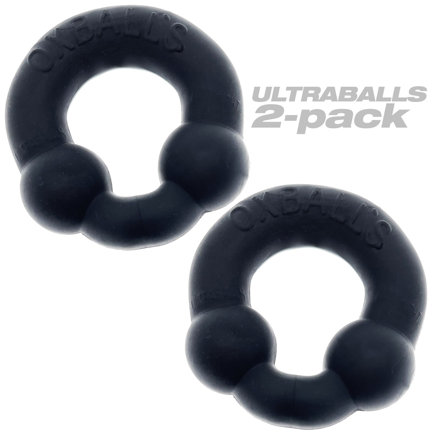 Ultraballs 2- Piece Cockring Set - Night Black - Not Very Vanilla