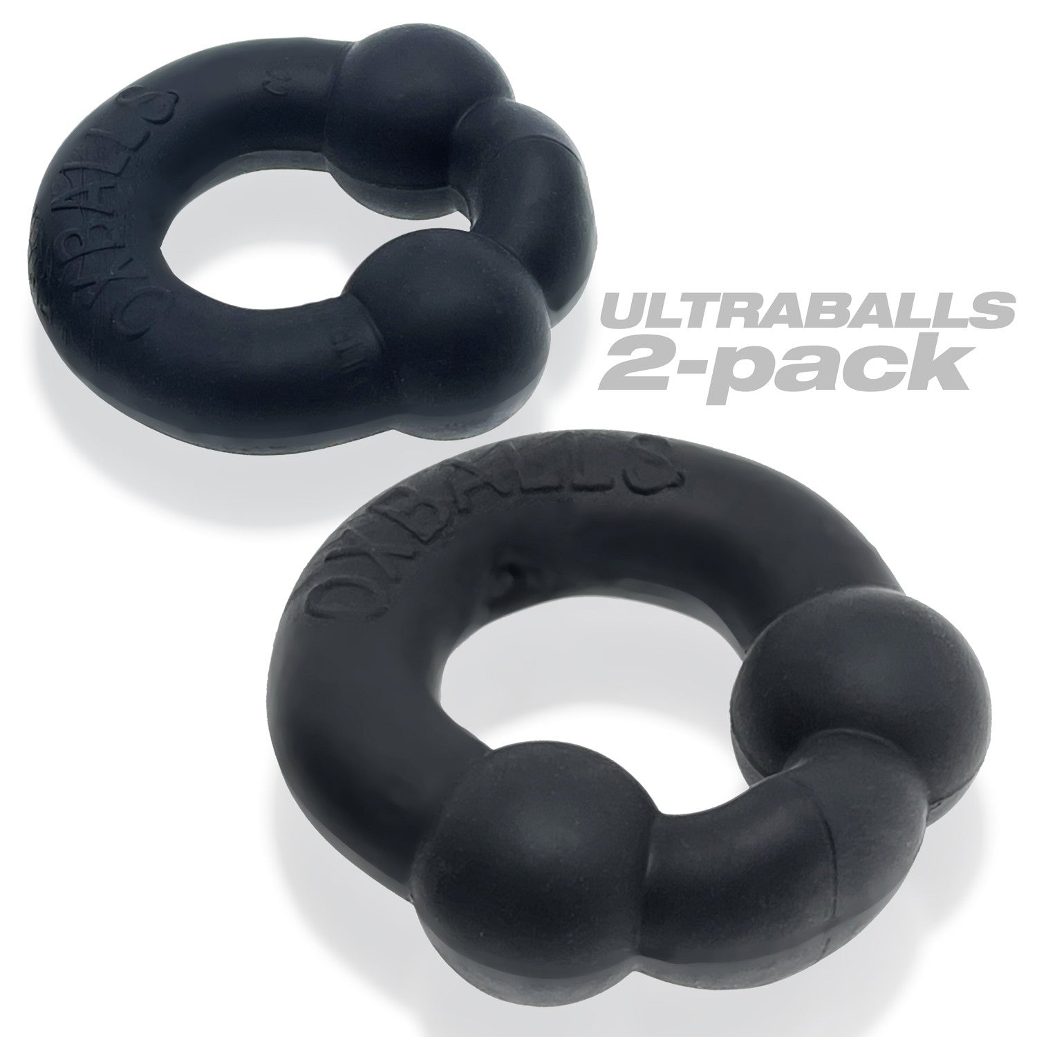 Ultraballs 2- Piece Cockring Set - Night Black - Not Very Vanilla