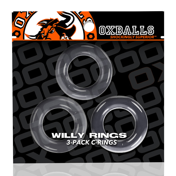 Willy Rings 3-Pack Cockrings - Clear - Not Very Vanilla