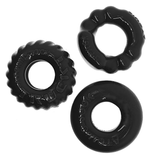 Bonemaker 3-Pack Boner Rings - Black - Not Very Vanilla