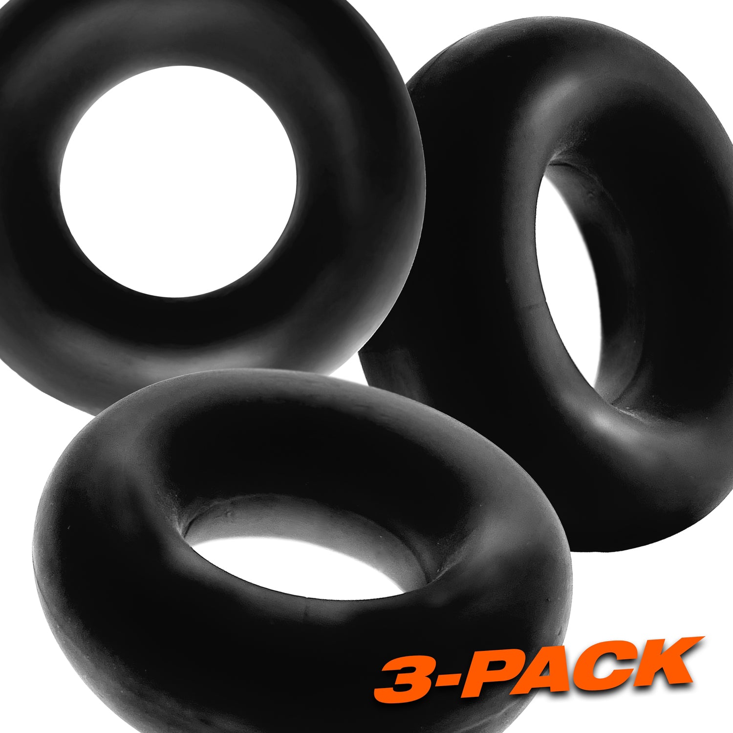 Fat Willy 3-Pack Jumbo C-Rings - Black - Not Very Vanilla