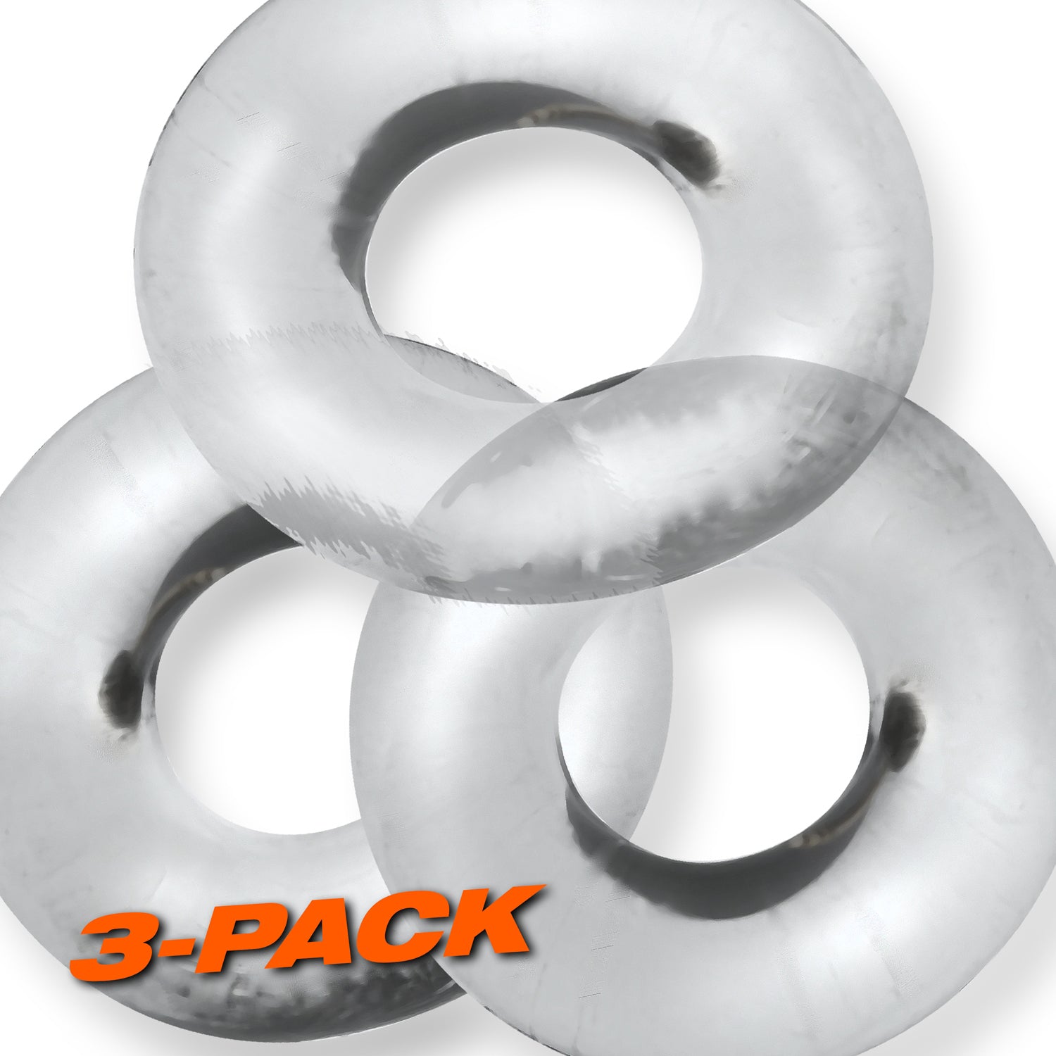 Fat Willy 3-Pack Jumbo C-Rings - Clear - Not Very Vanilla