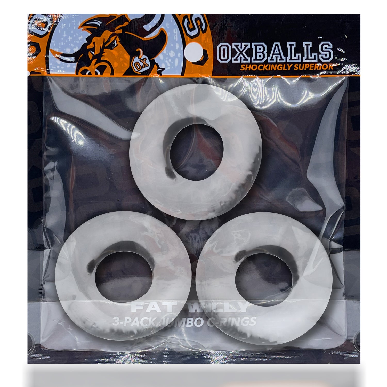 Fat Willy 3-Pack Jumbo C-Rings - Clear - Not Very Vanilla