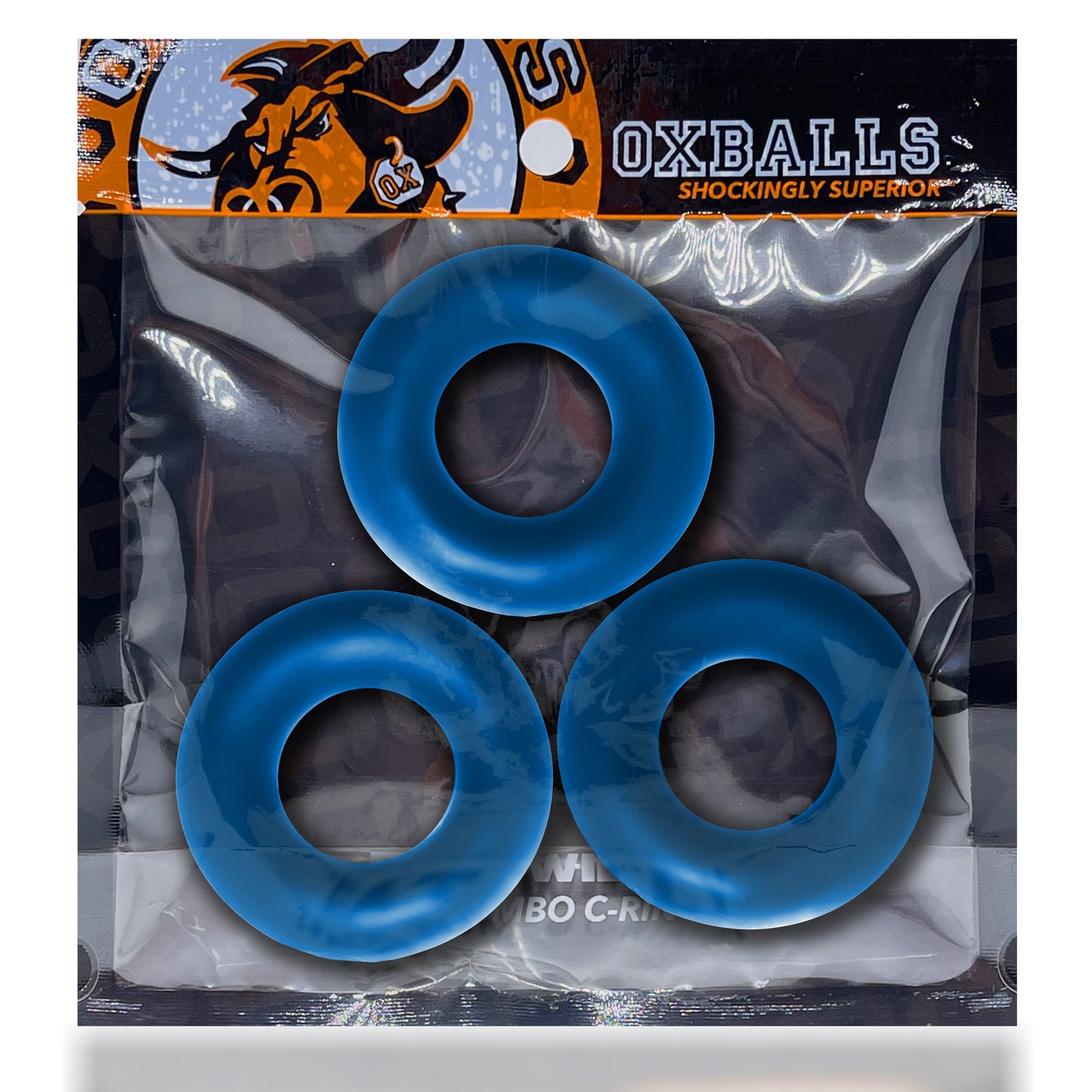 Fat Willy 3-Pack Jumbo C-Rings - Space Blue - Not Very Vanilla