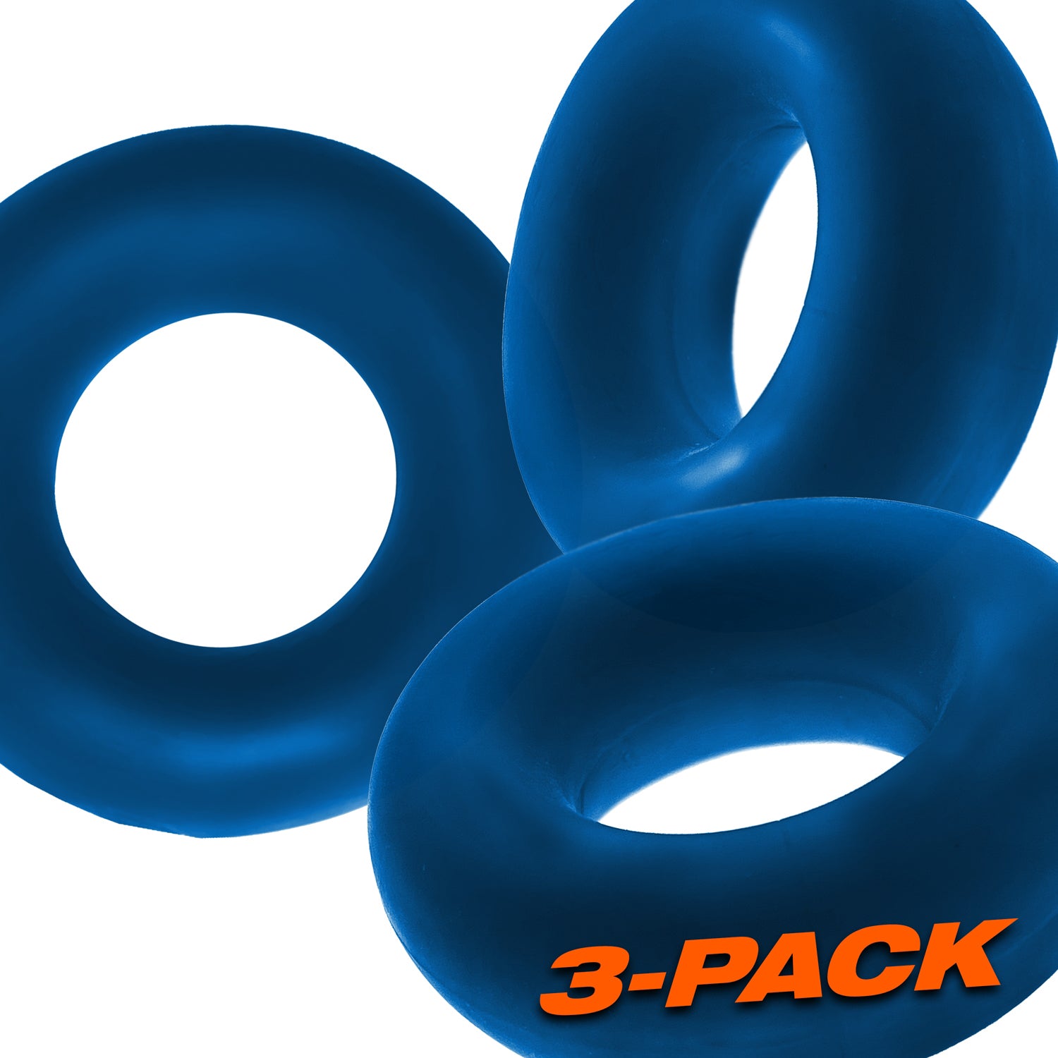 Fat Willy 3-Pack Jumbo C-Rings - Space Blue - Not Very Vanilla