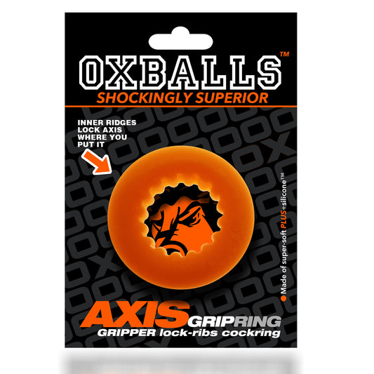 Axis - Rib Griphold Cockring - Orange Ice - Not Very Vanilla