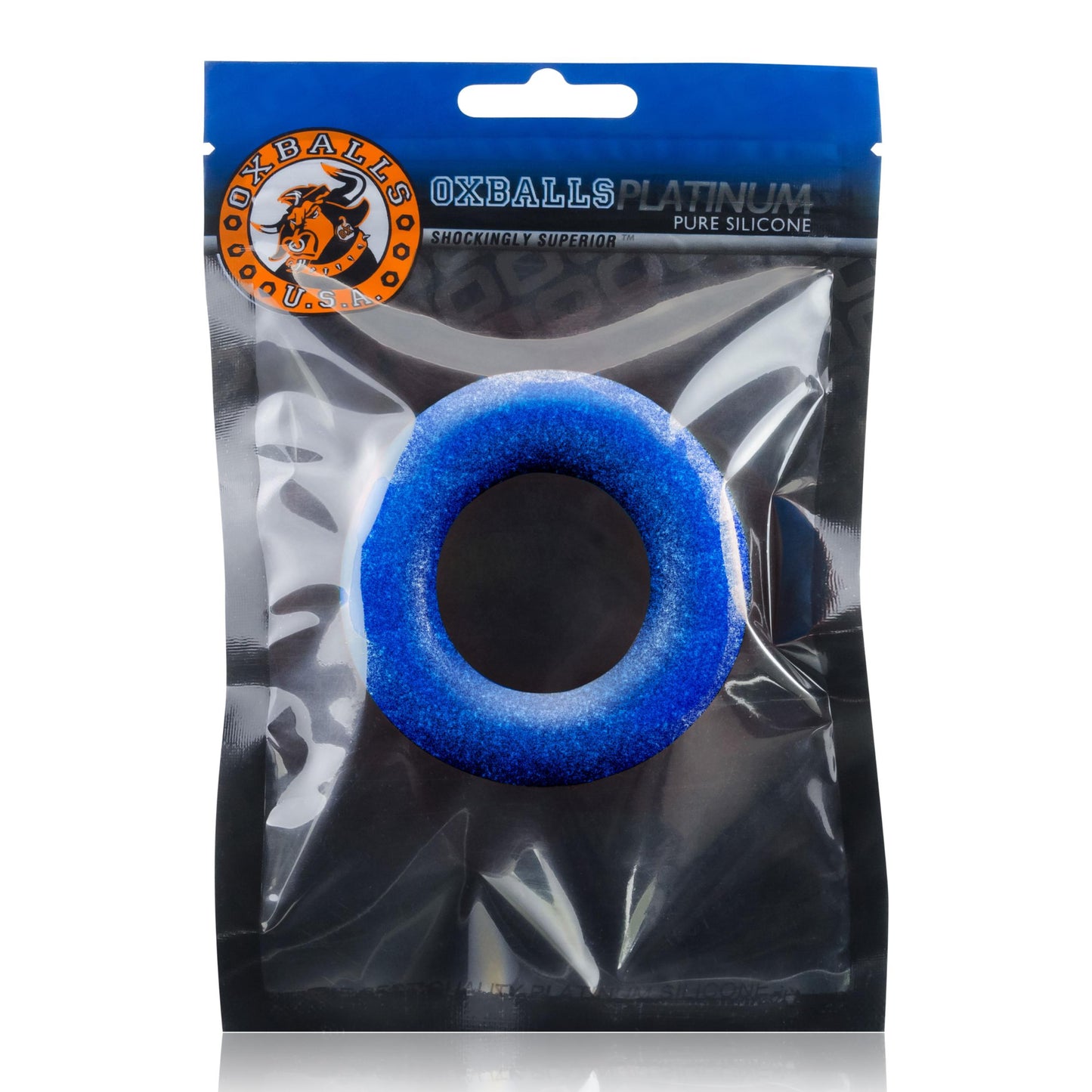 Cock T Comfort Cockring by Atomic Jock Silicone Smoosh - Blueballs - Not Very Vanilla