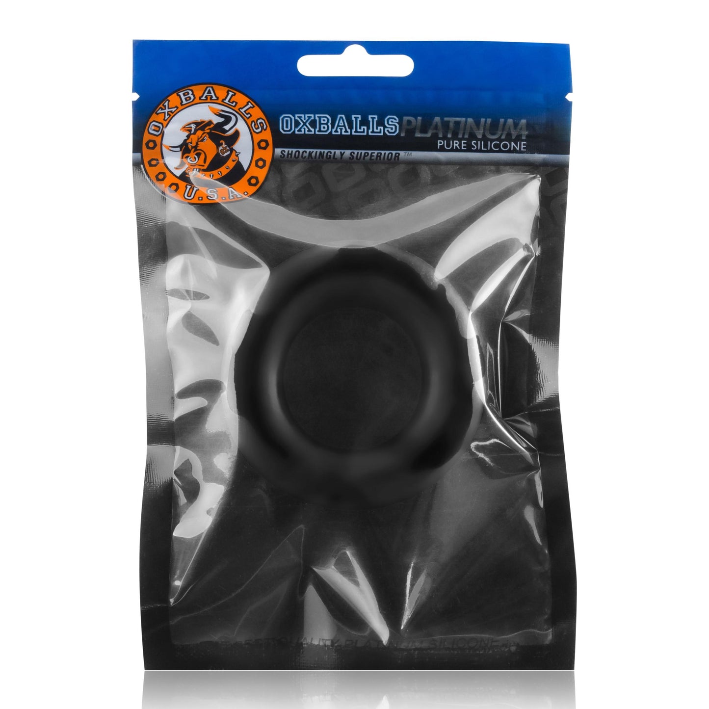 Cock T Comfort Cockring by Atomic Jock Silicone Smoosh - Black - Not Very Vanilla