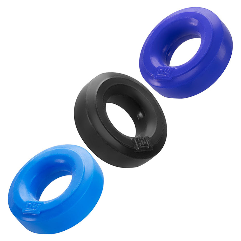 Hunkyjunk Huj3 C-Ring 3 Pk - Blue / Multi - Not Very Vanilla