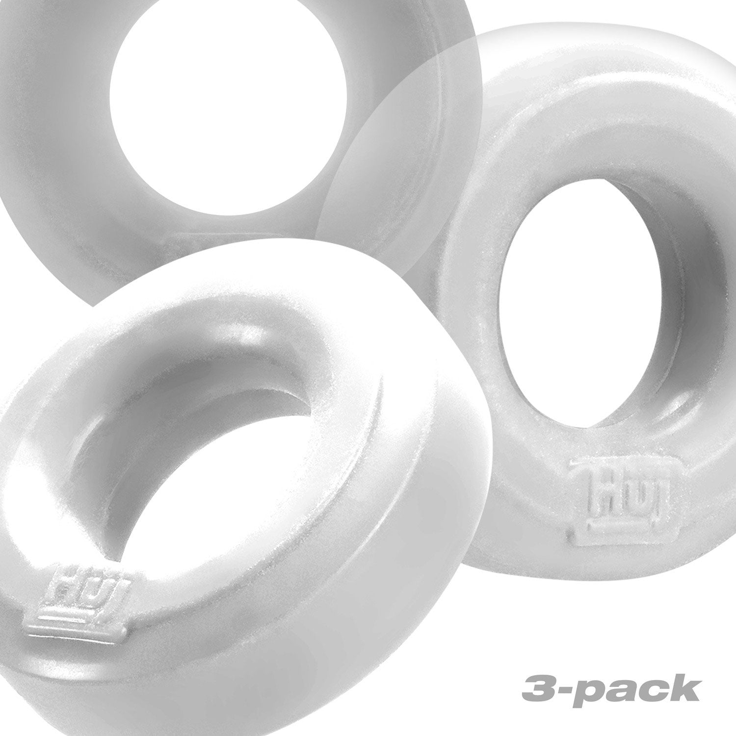 Huj3 C-Ring 3-Pack - White / Clear Ice - Not Very Vanilla