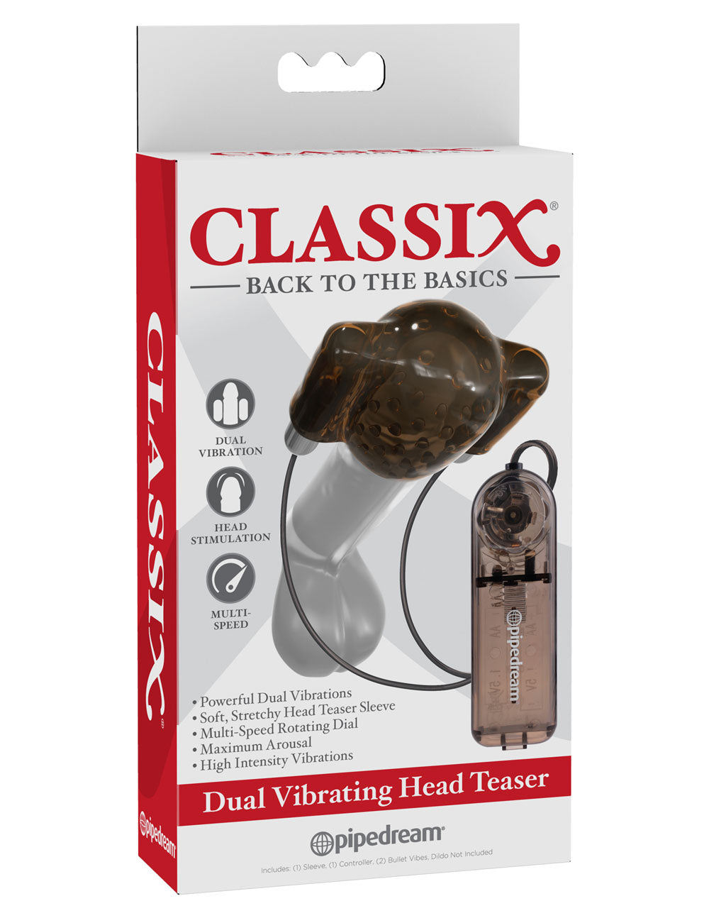 Classix Dual Vibrating Head Teaser - Black/smoke - Not Very Vanilla