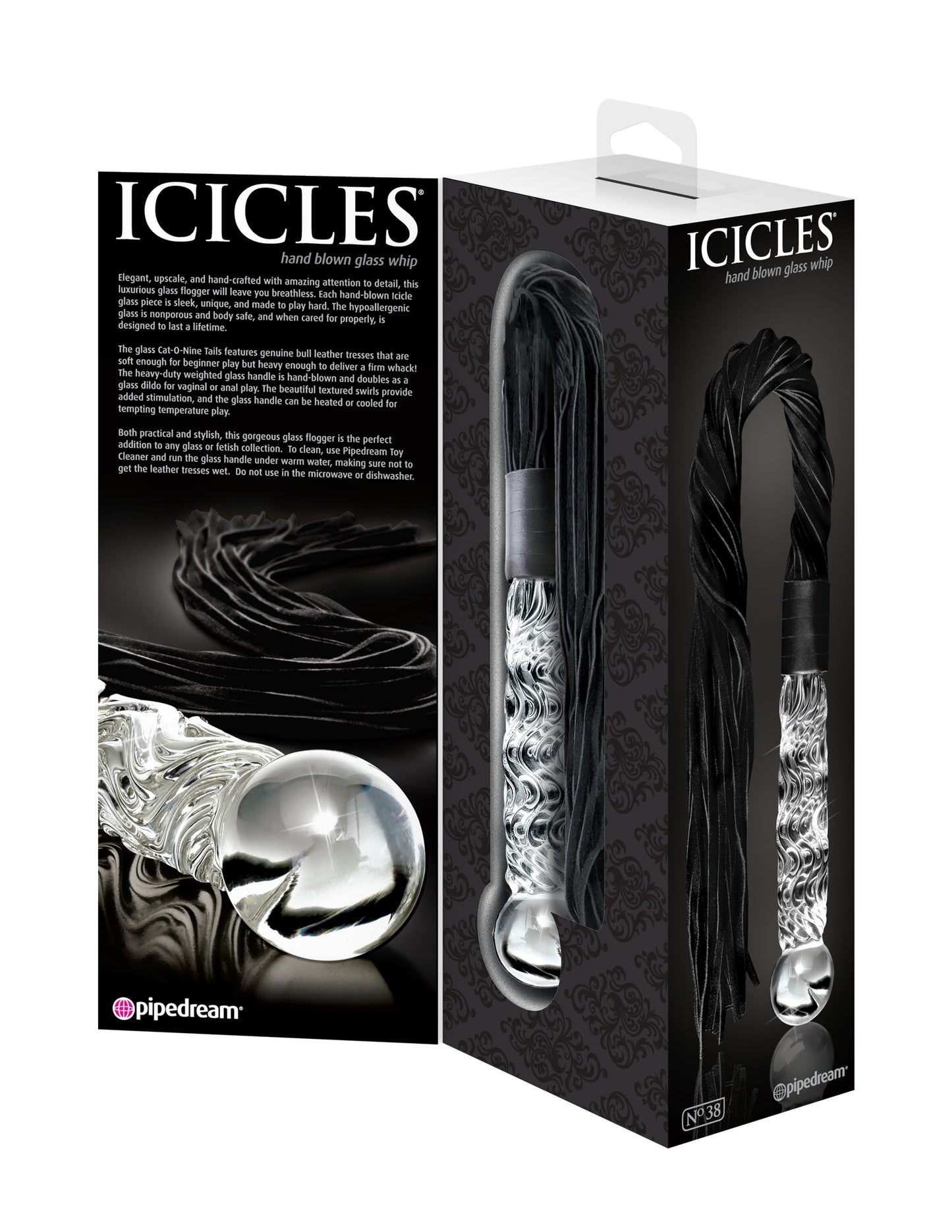 Icicles No. 38 - Clear / Black - Not Very Vanilla