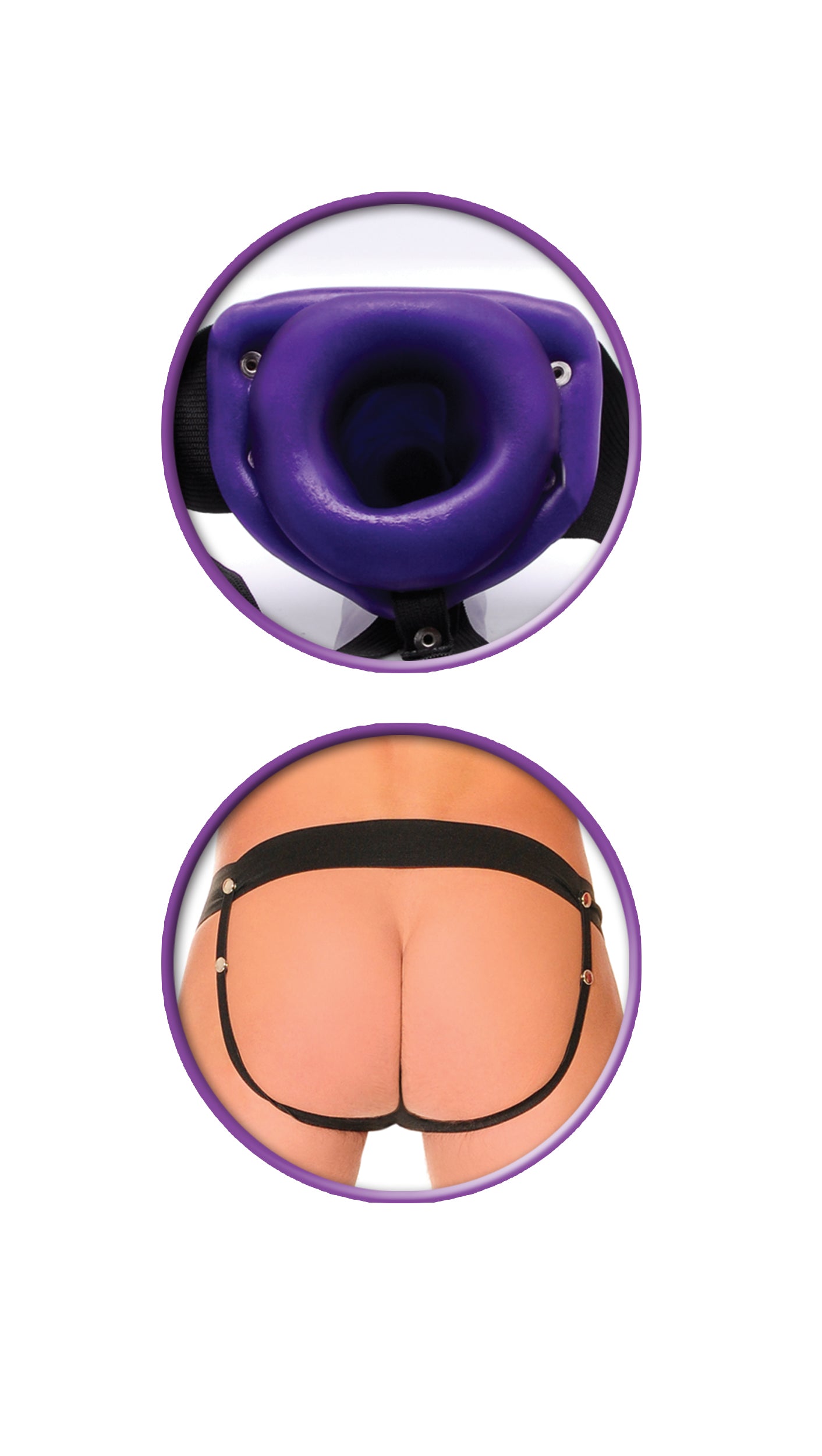 Fetish Fantasy Series for Him or Her Hollow Strap-on - Purple - Not Very Vanilla