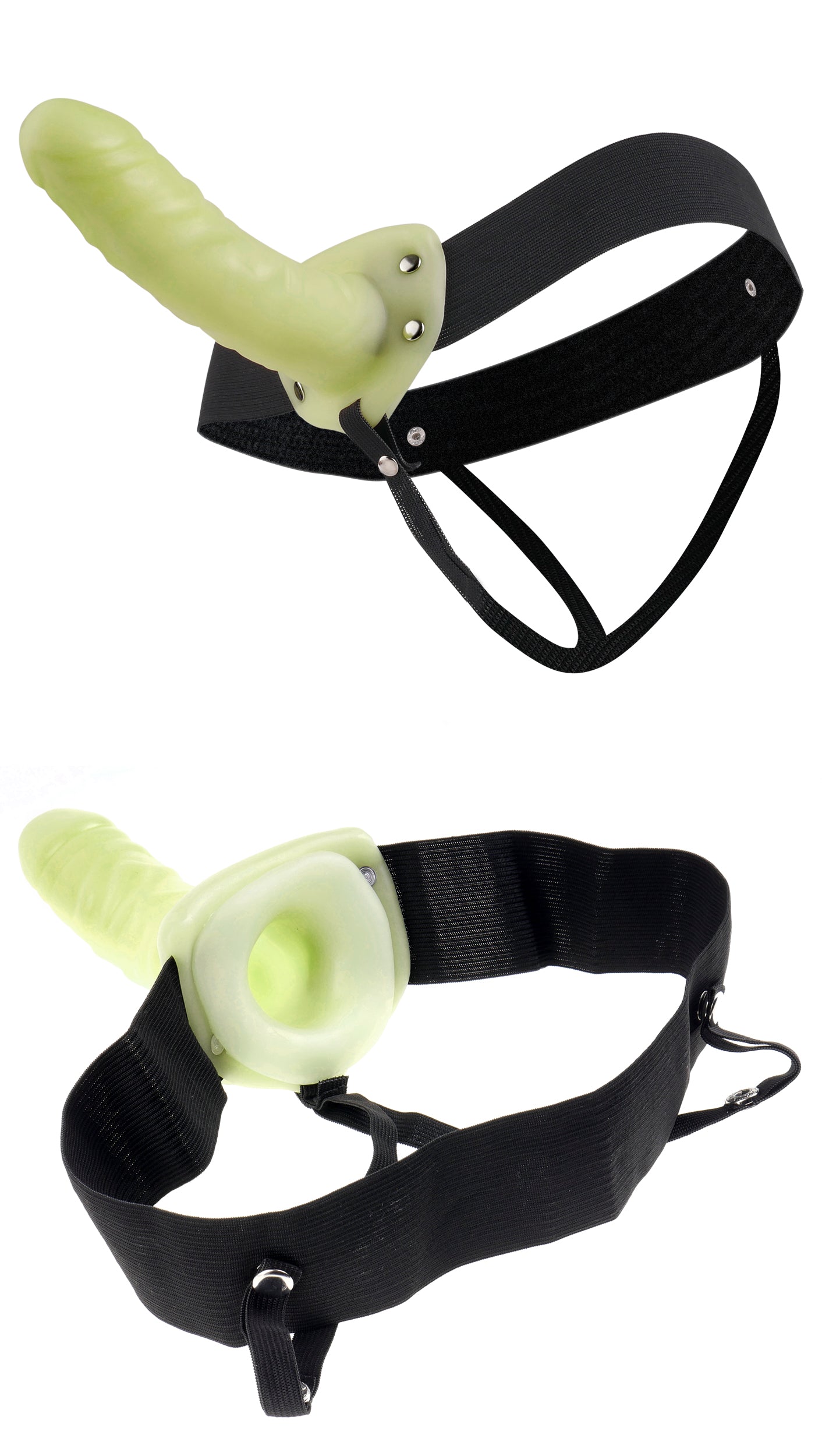 Fetish Fantasy Series for Him or Her Hollow Strap-on - Glow in the Dark - Not Very Vanilla