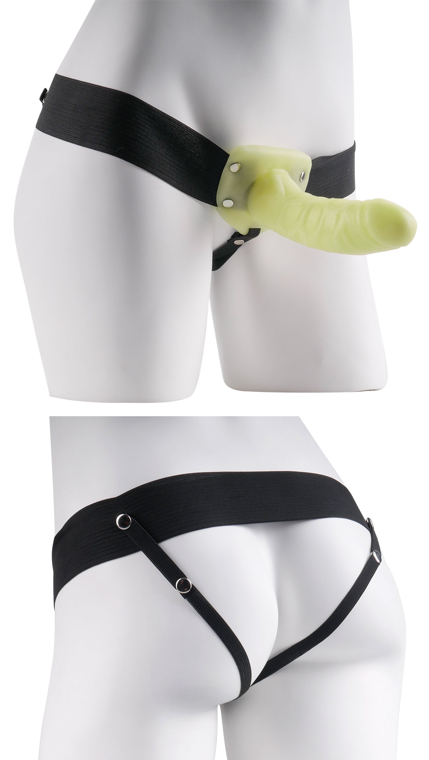 Fetish Fantasy Series for Him or Her Hollow Strap-on - Glow in the Dark - Not Very Vanilla