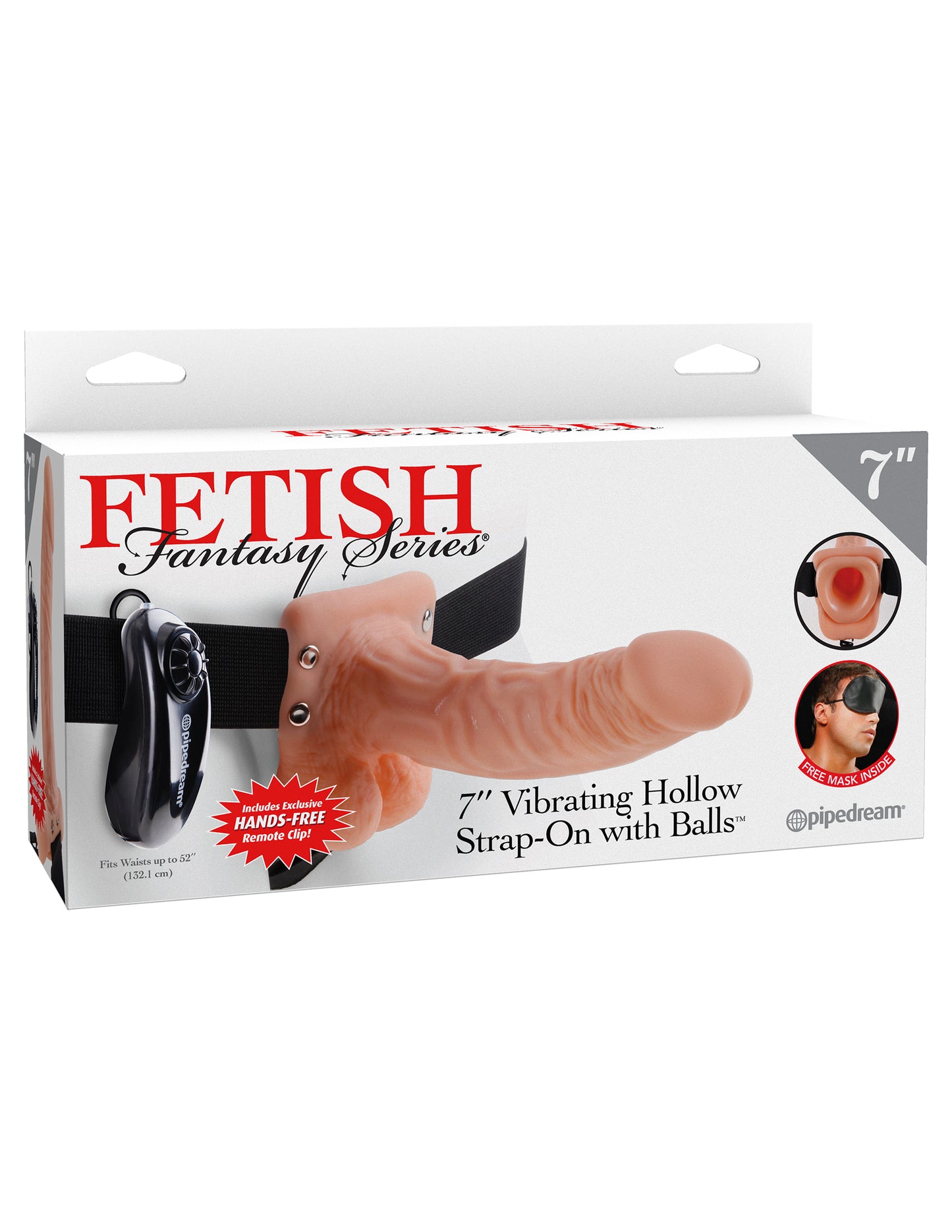 Fetish Fantasy Series 7-Inch Vibrating Hollow Strap-on With Balls - Flesh - Not Very Vanilla