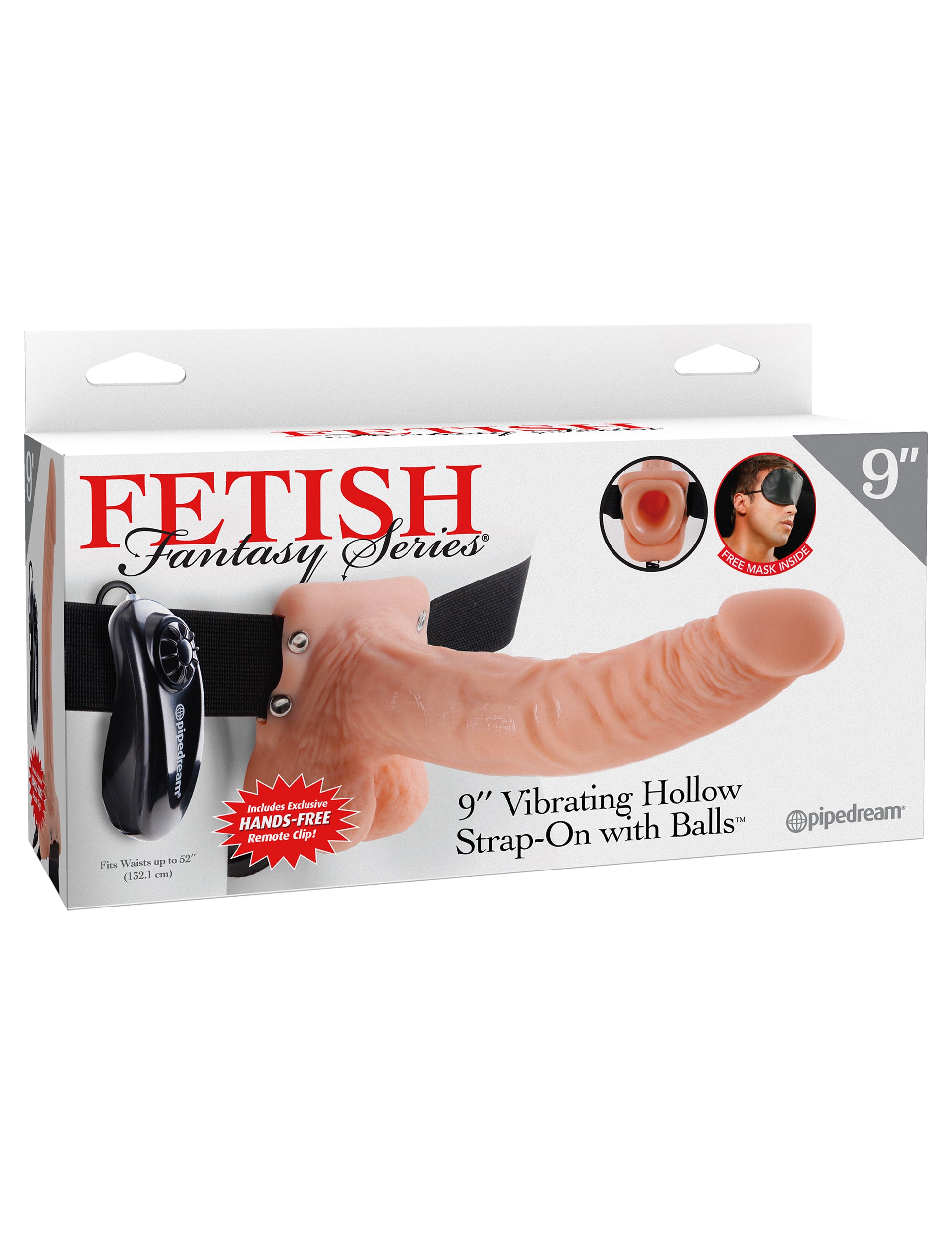 Fetish Fantasy Series 9 Inch Vibrating Hollow Strap-on With Balls - Flesh - Not Very Vanilla