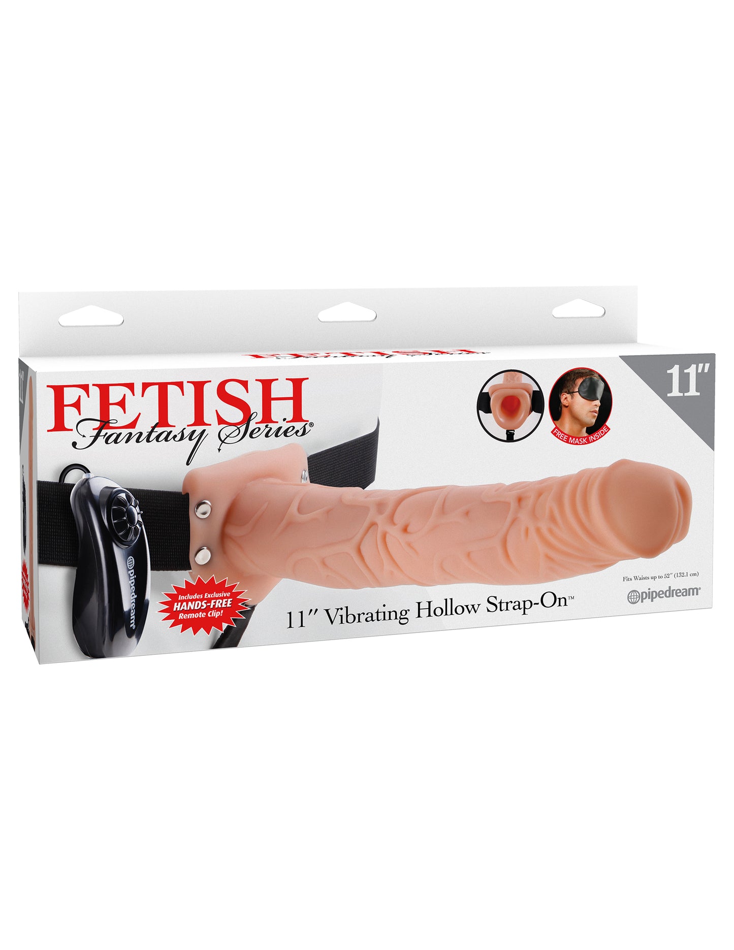 Fetish Fantasy Series 11-Inch Vibrating Hollow Strap-on - Flesh - Not Very Vanilla