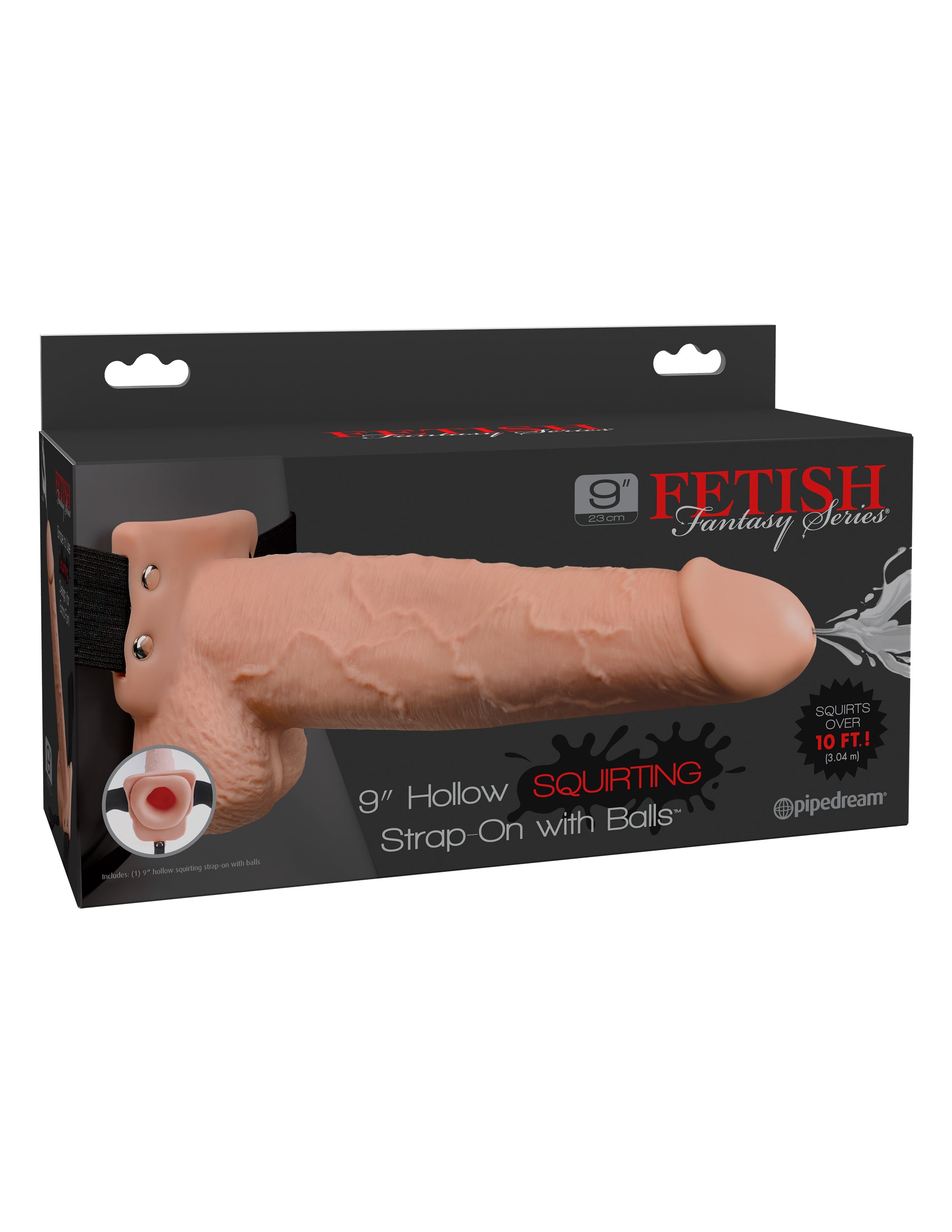 Fetish Fantasy Series 9 Inch Hollow Squirting Strap-on With Balls - Flesh - Not Very Vanilla