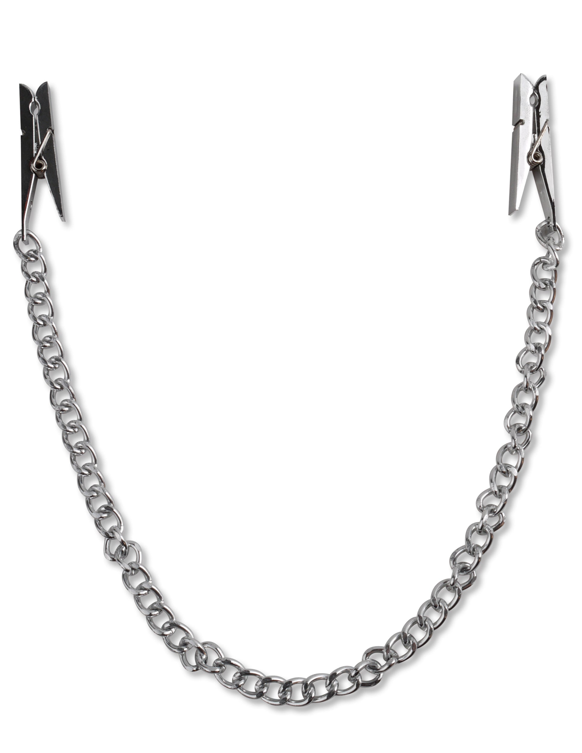 Fetish Fantasy Series Nipple Chain Clips - Silver - Not Very Vanilla