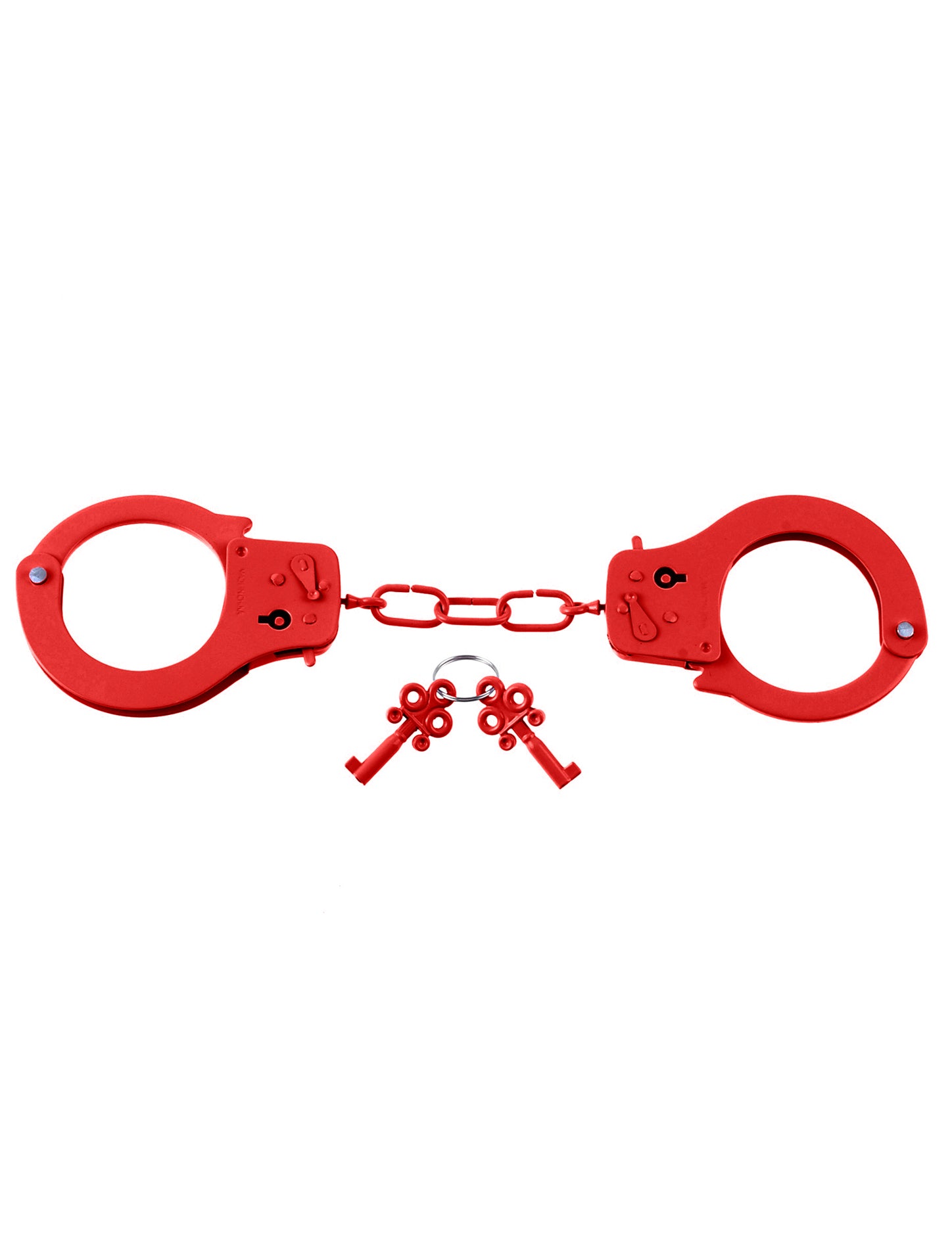 Fetish Fantasy Series Metal Handcuffs - Red - Not Very Vanilla