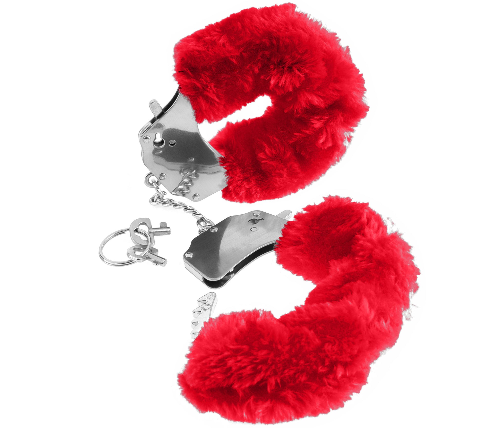 Fetish Fantasy Series Furry Cuffs - Red - Not Very Vanilla