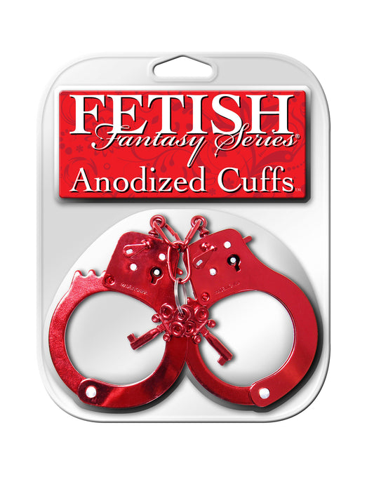 Fetish Fantasy Series Anodized Cuffs - Red - Not Very Vanilla