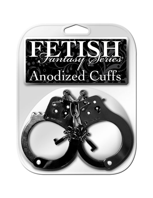 Fetish Fantasy Series Anodized Cuffs - Black - Not Very Vanilla