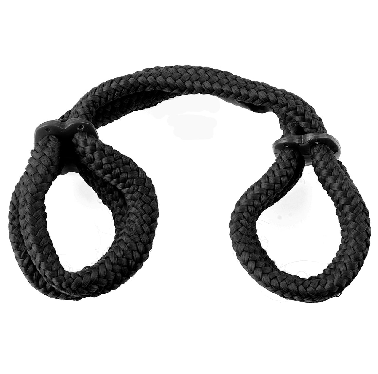 Fetish Fantasy Series Silk Rope Love Cuffs - Black - Not Very Vanilla