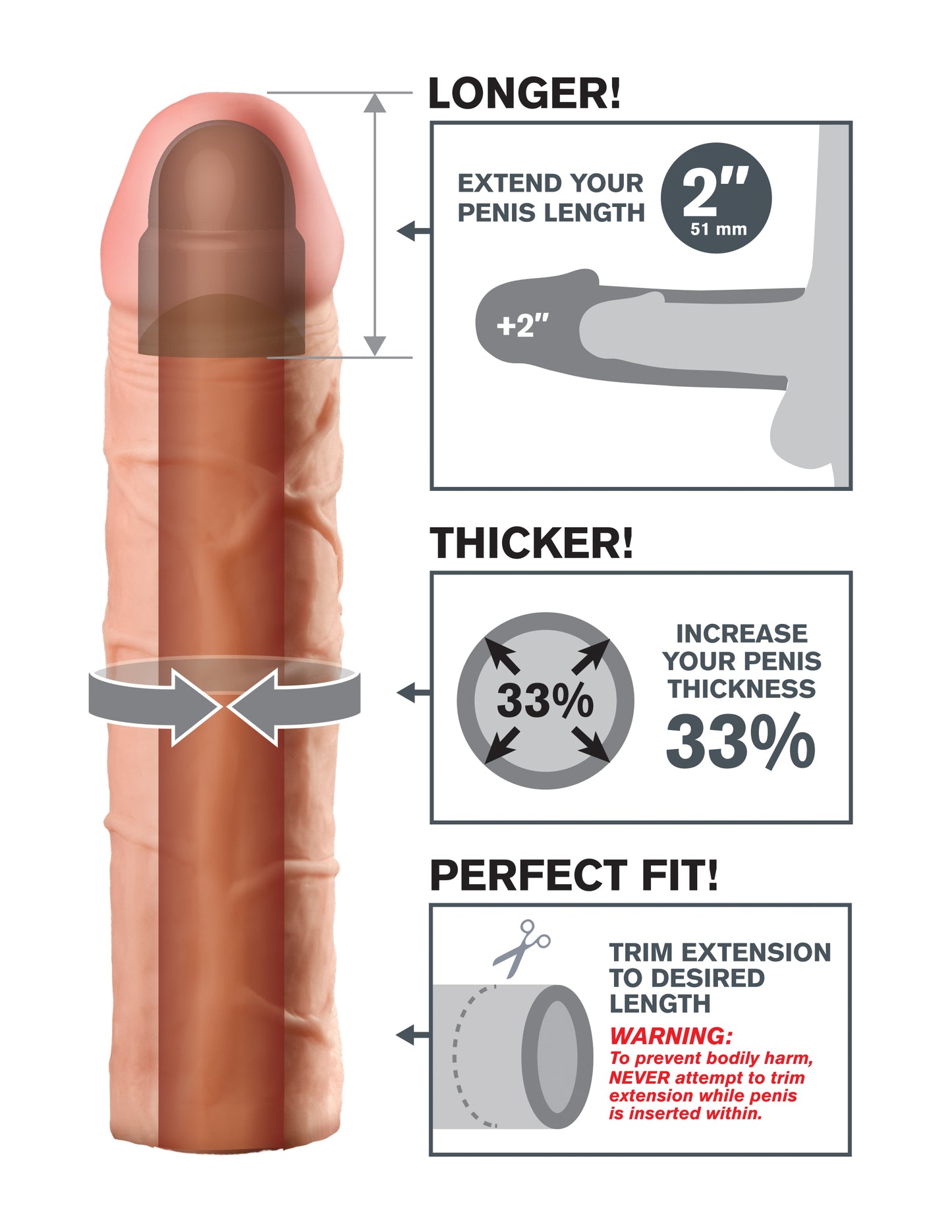 Fantasy X-Tension Perfect 2-Inch Extension - Not Very Vanilla