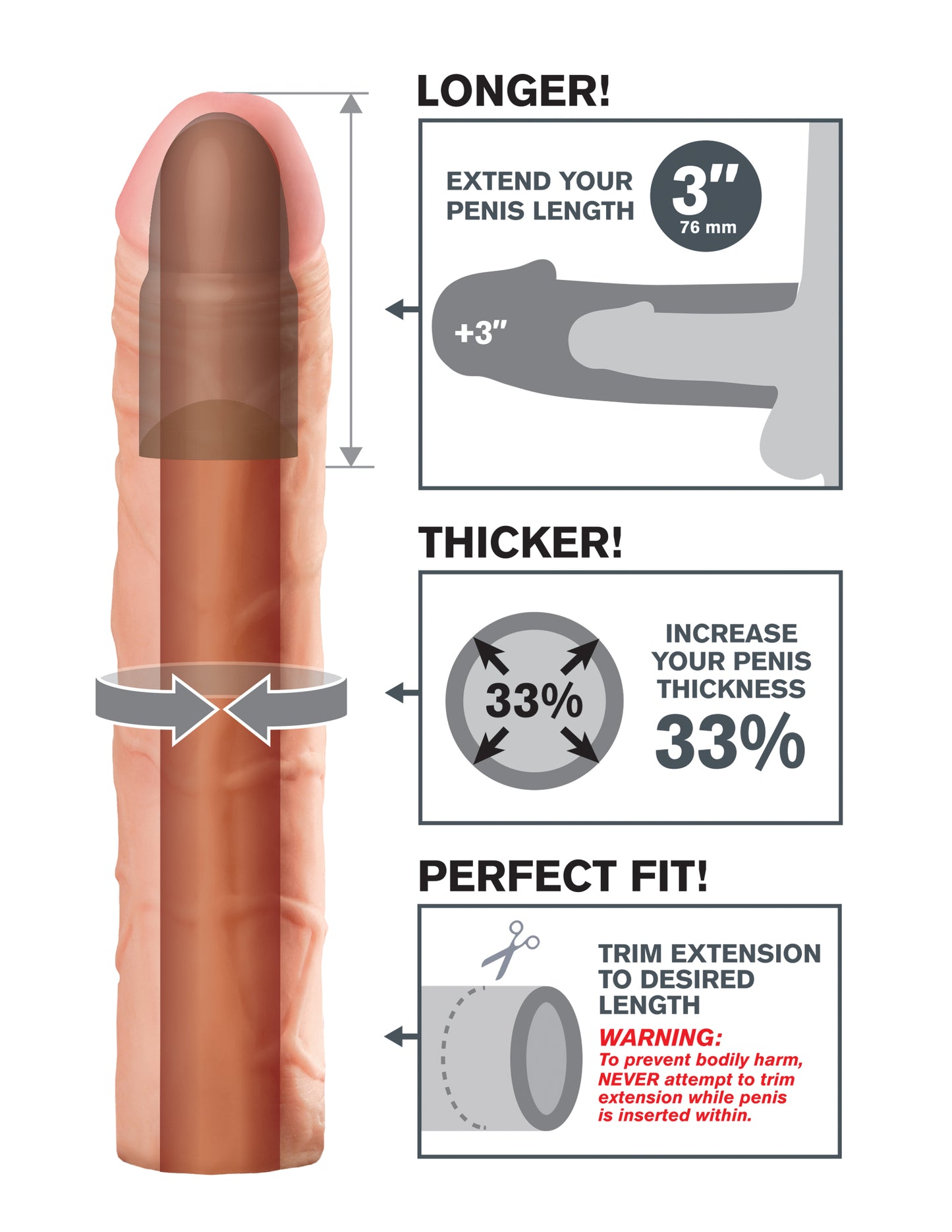 Fantasy X-Tension Perfect 3-Inch Extension - Not Very Vanilla