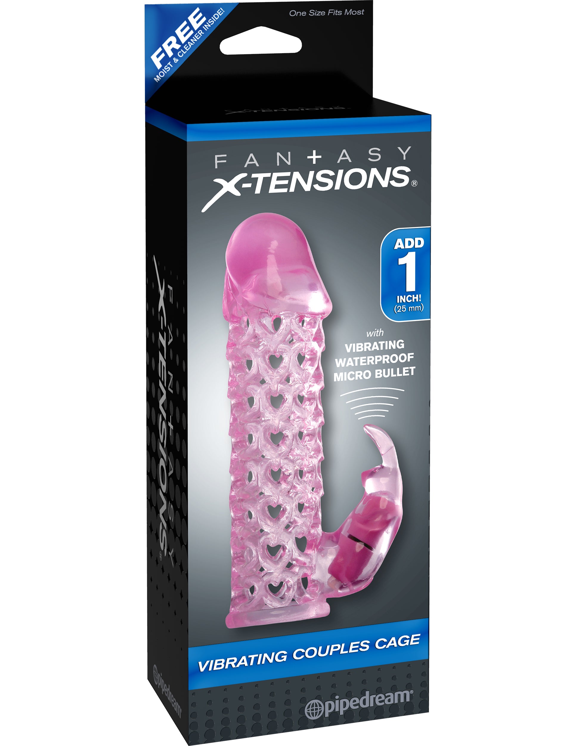 Fantasy X-Tensions Vibrating Couples Cage - Pink - Not Very Vanilla