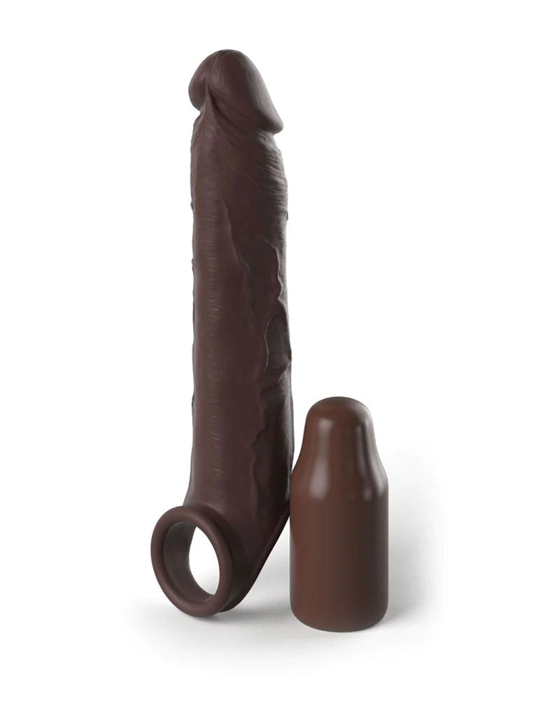 Fantasy X-Tensions Elite 7 Inch Extension With Strap - Brown - Not Very Vanilla