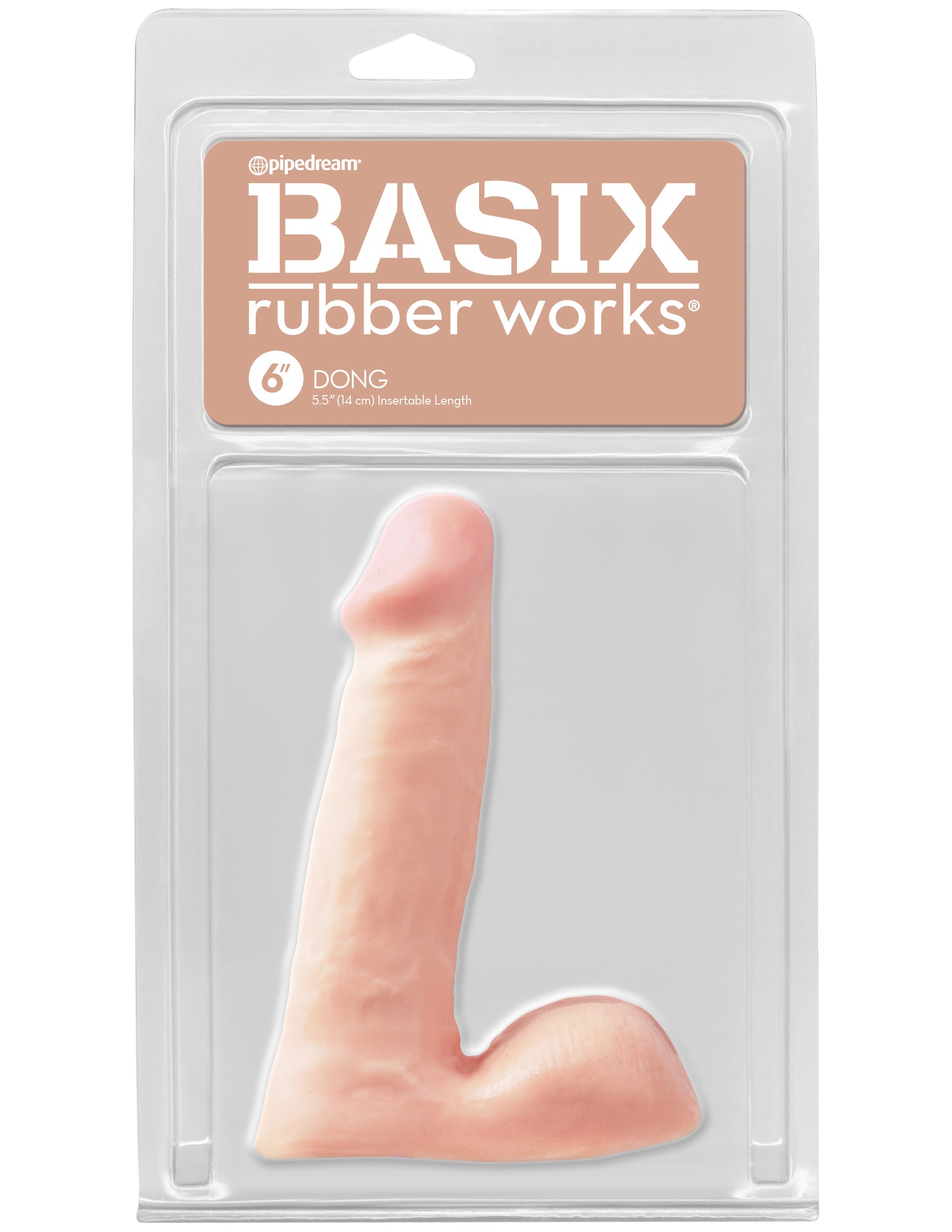 Basix Rubber Works - 6 Inch Dong - Flesh - Not Very Vanilla