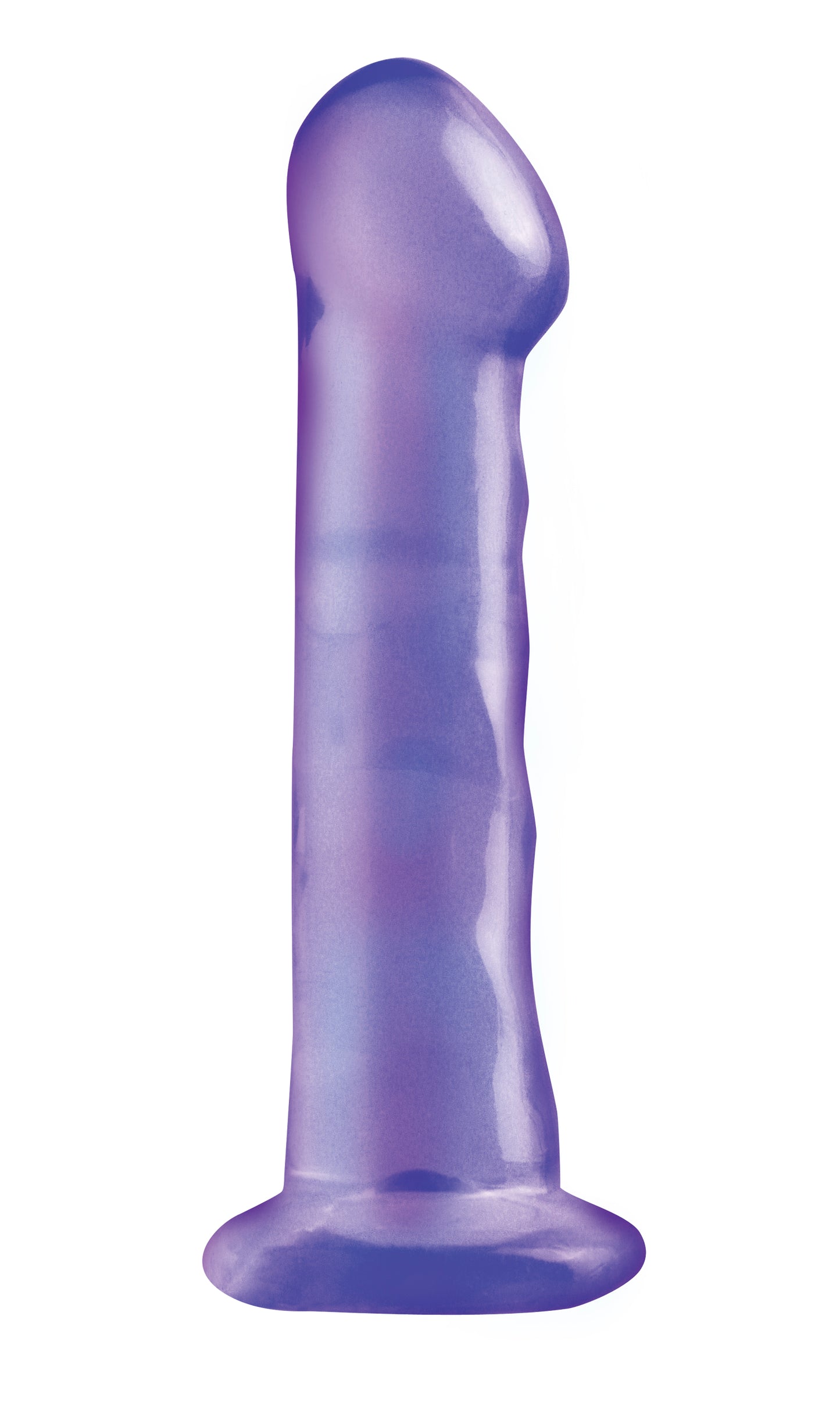 Basix Rubber Works - 6.5 Inch Dong With Suction Cup - Purple - Not Very Vanilla