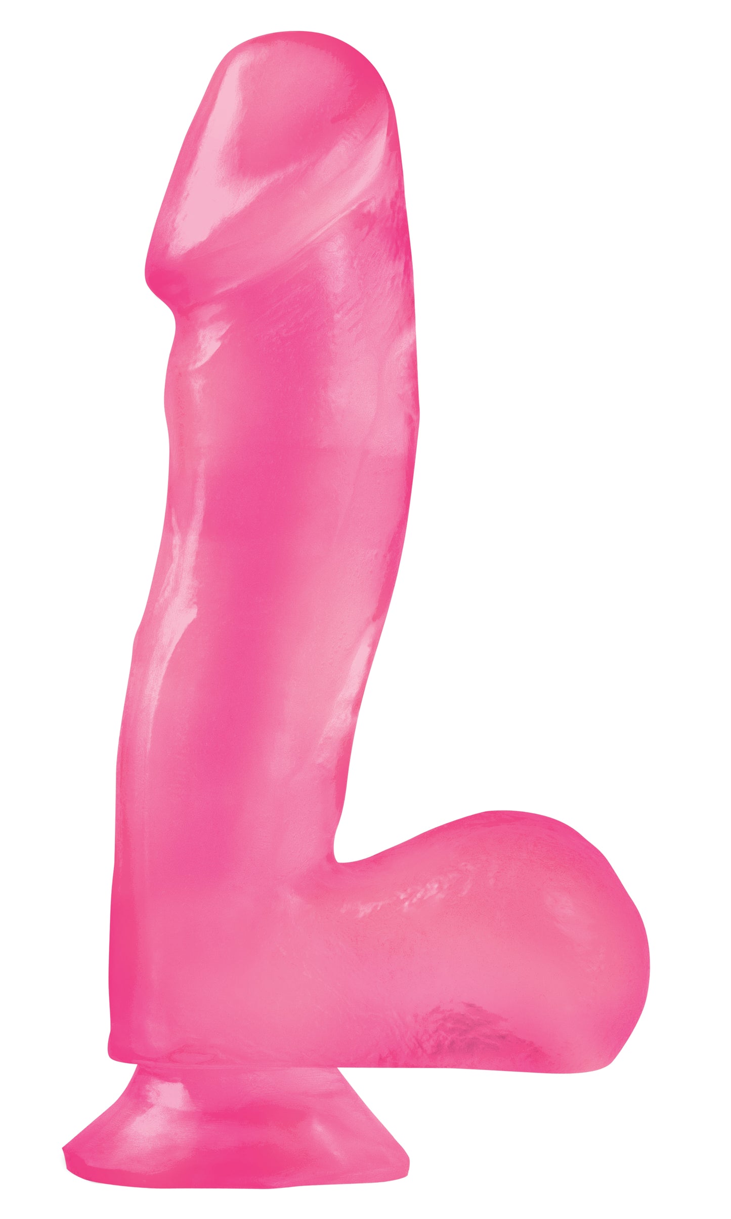 Basix Rubber Works - 6.5 Inch Dong With Suction Cup - Pink - Not Very Vanilla