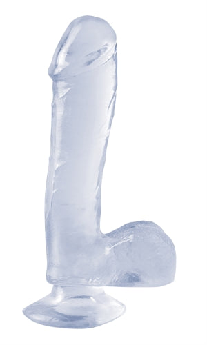 Basix Rubber Works - 7.5 Inch Dong With Suction Cup - Clear - Not Very Vanilla