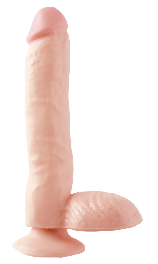 Basix Rubber Works 9 Inch Dong With Suction Cup - Flesh - Not Very Vanilla