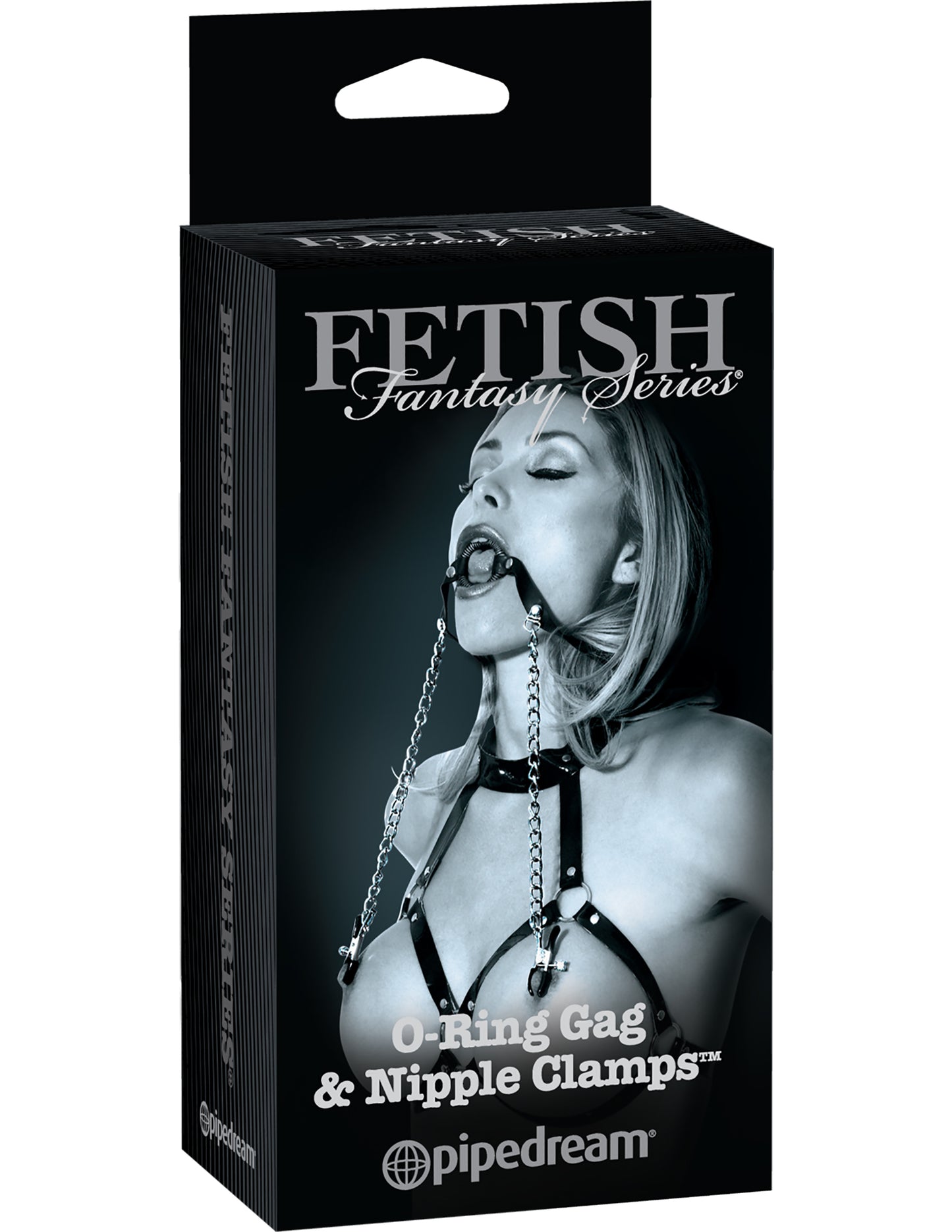 Fetish Fantasy Series Limited Edition O-Ring Gag and Nipple Clamps - Black - Not Very Vanilla