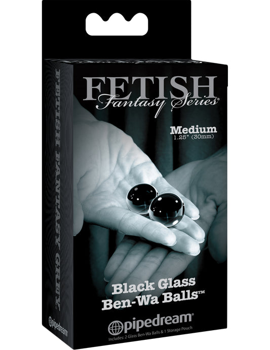 Fetish Fantasy Series Limited Edition Glass Ben-Wa Balls - Medium - Black - Not Very Vanilla