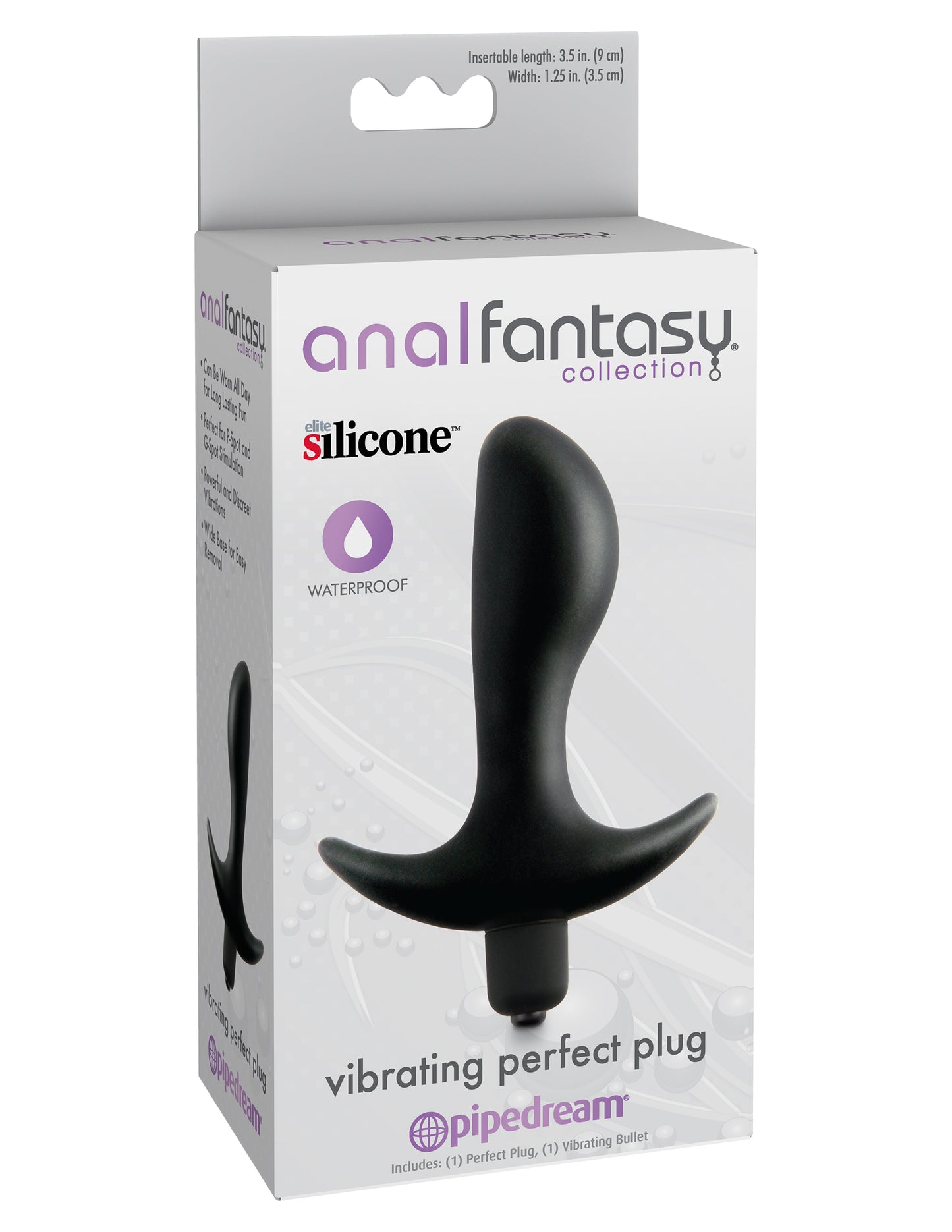 Anal Fantasy Collection Vibrating Perfect Plug - Black - Not Very Vanilla