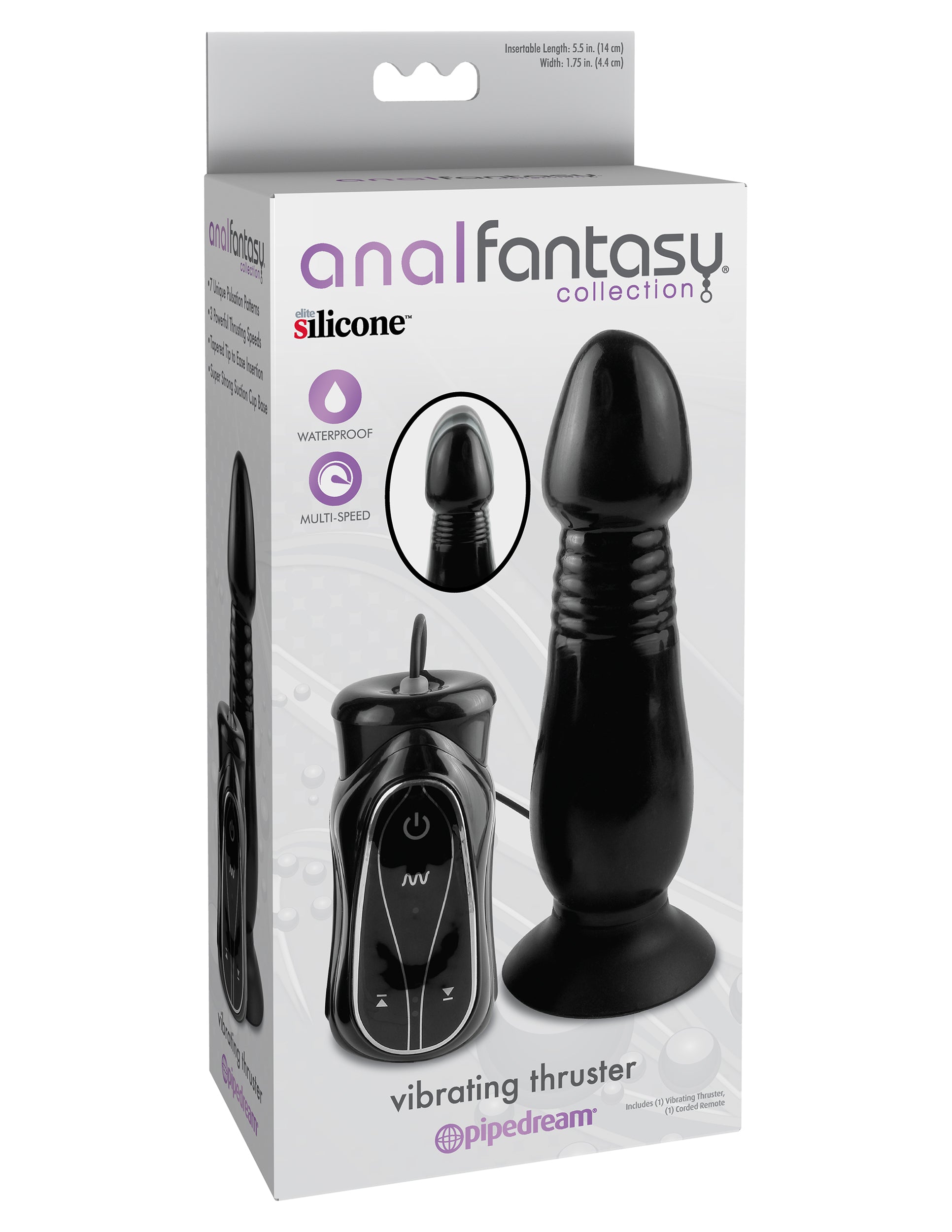 Anal Fantasy Collection Vibrating Thruster - Black - Not Very Vanilla