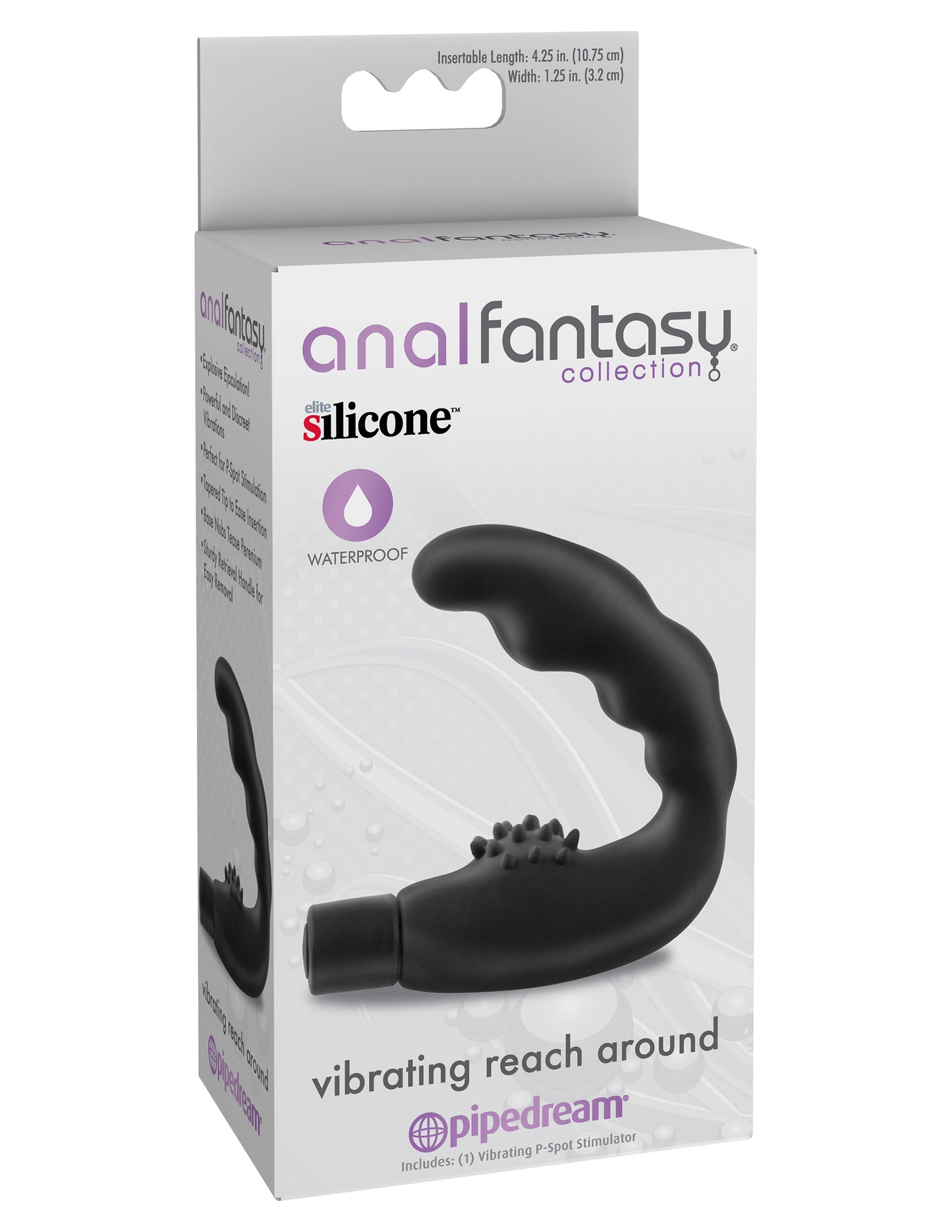 Anal Fantasy Collection Vibrating Reach Around - Black - Not Very Vanilla