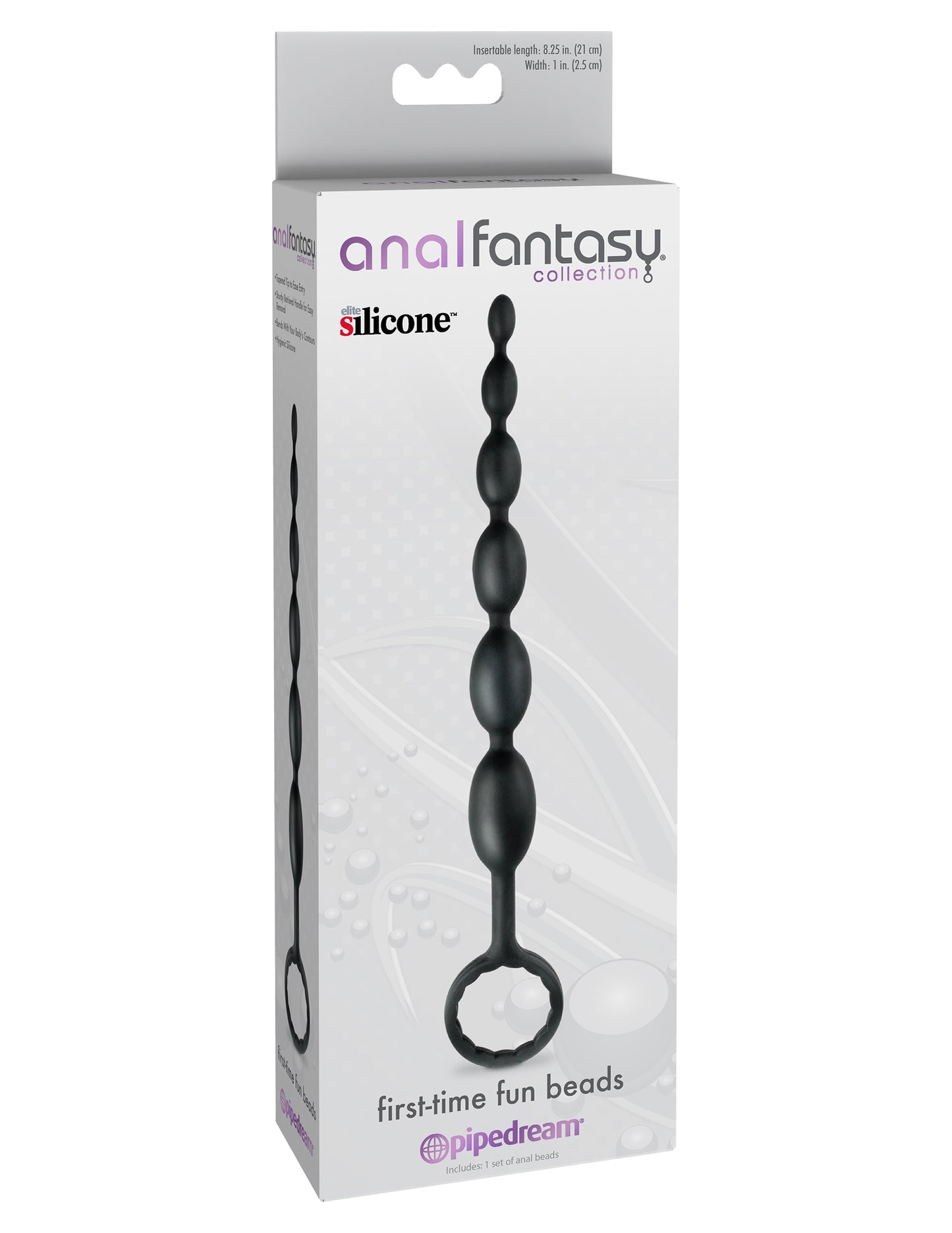 Anal Fantasy Collection First Time Fun Beads - Black - Not Very Vanilla