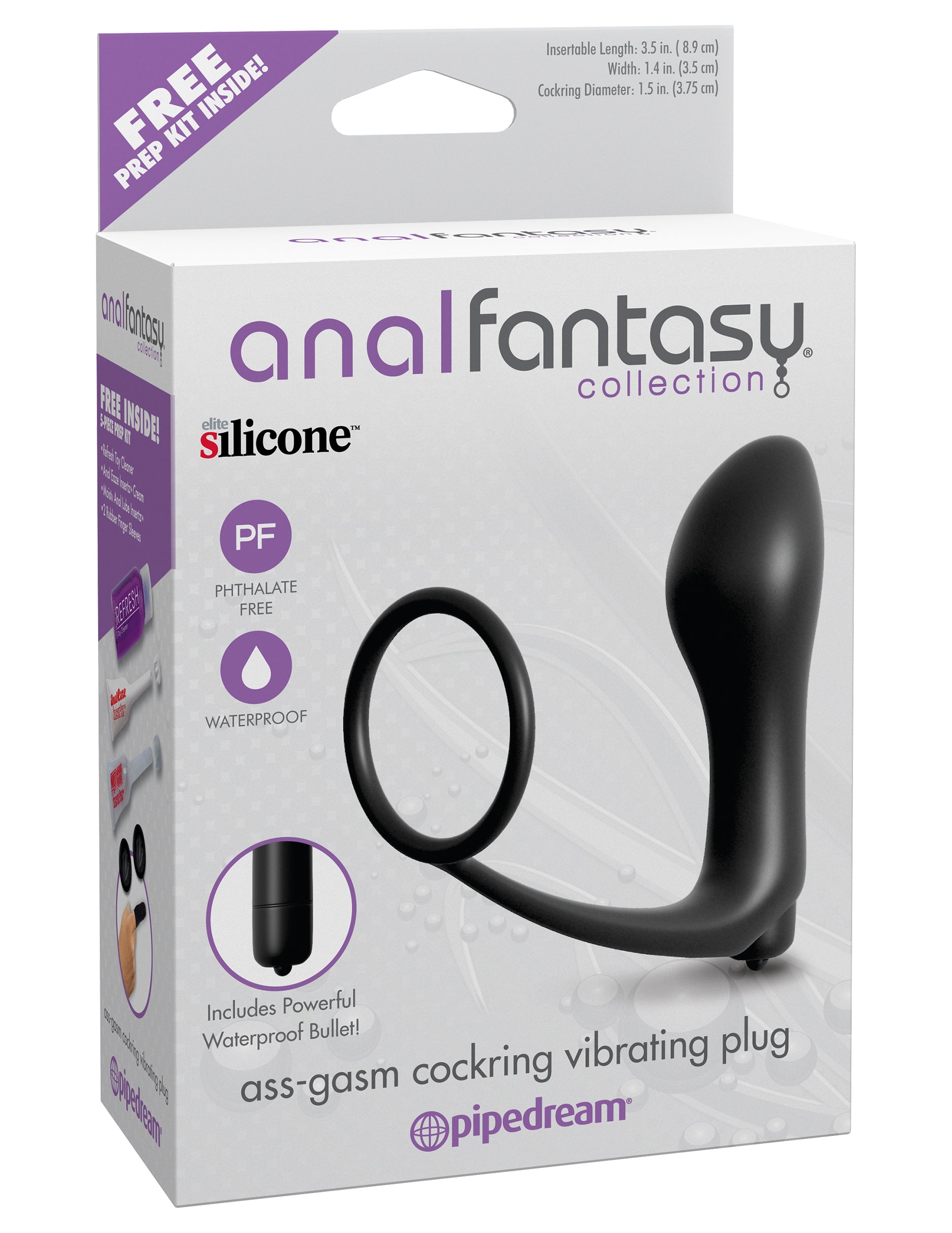 Anal Fantasy Collection Ass Gasm Cockring Vibrating Plug - Not Very Vanilla