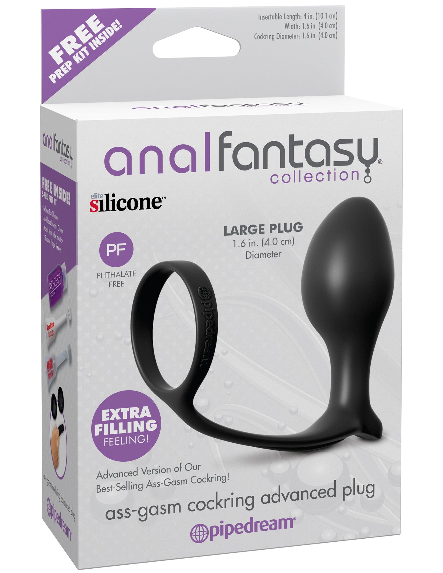 Anal Fantasy Collection Ass Gasm Cockring Advanced Plug - Not Very Vanilla