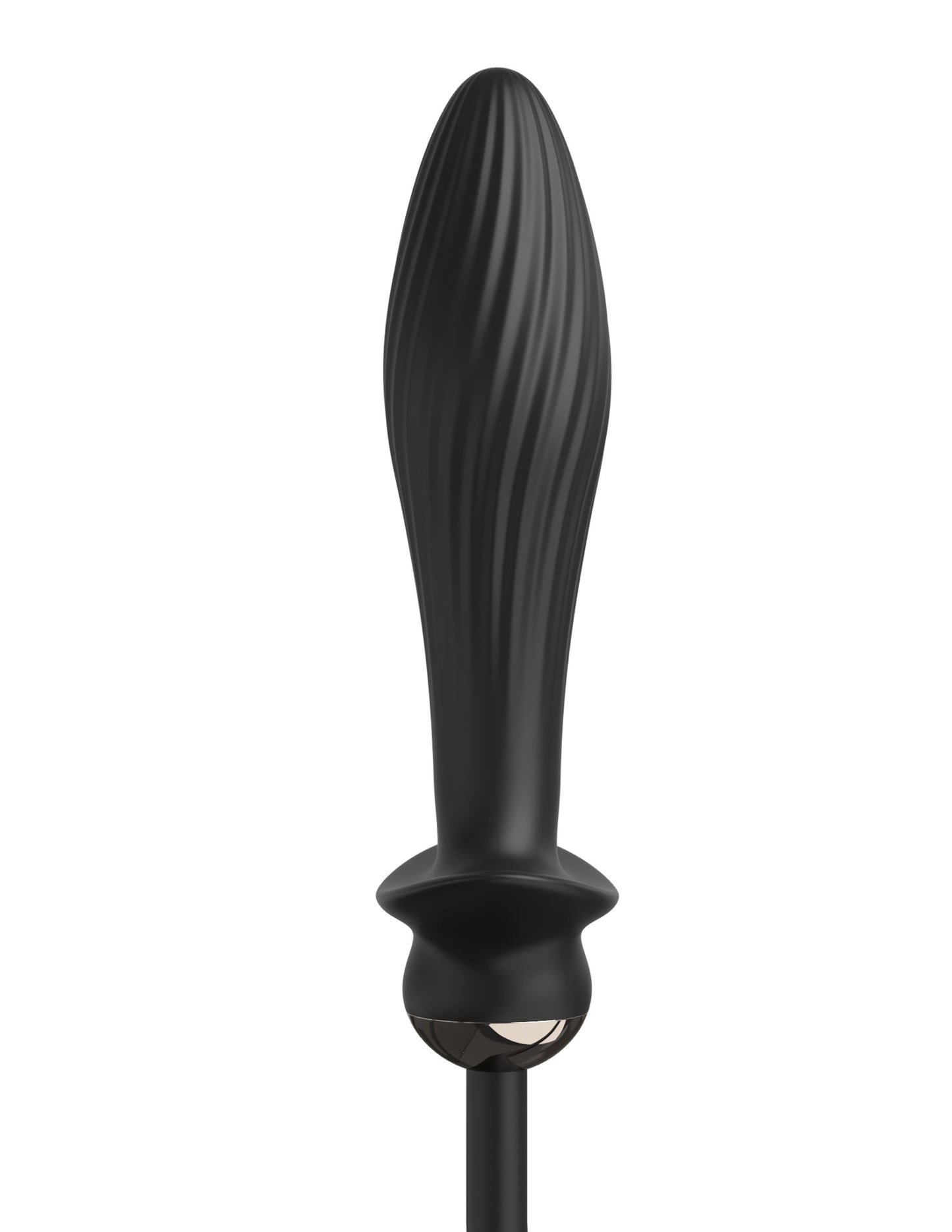 Anal Fantasy Elite Auto-Throb Inflatable Vibrating Plug - Black - Not Very Vanilla