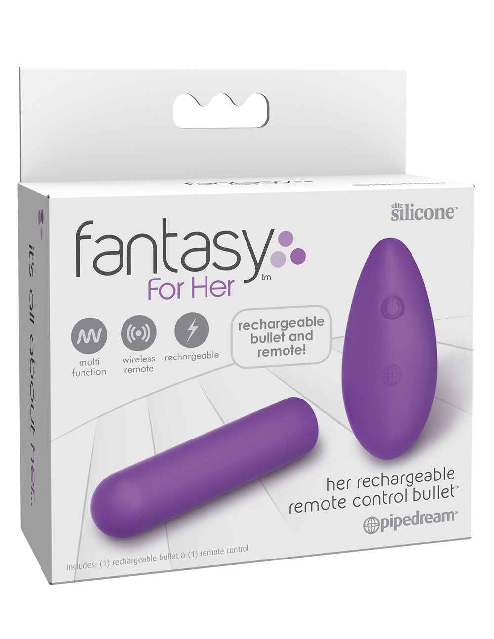 Fantasy for Her - Her Rechargeable Remote Control Bullet Purple - Not Very Vanilla